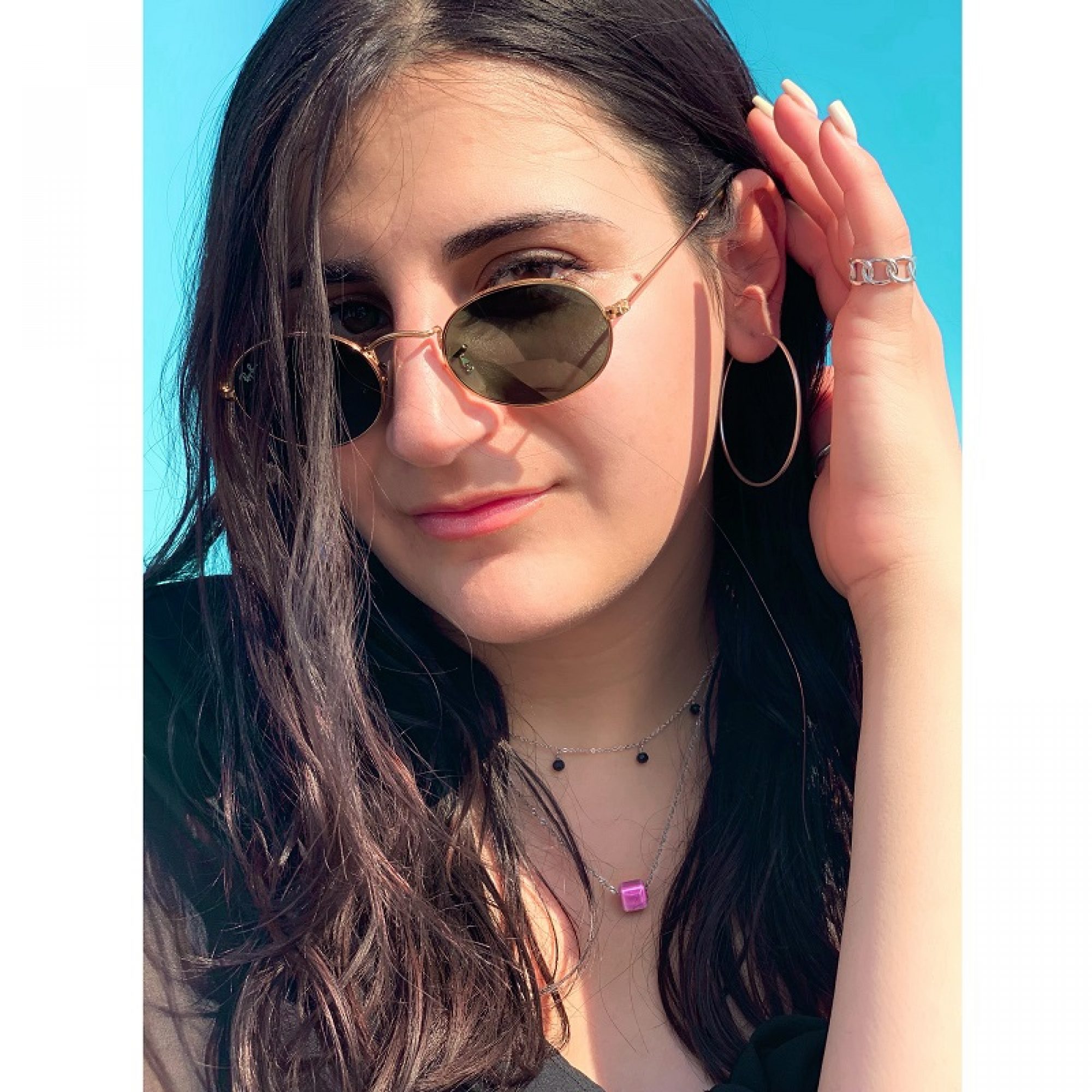 Purple bead necklace