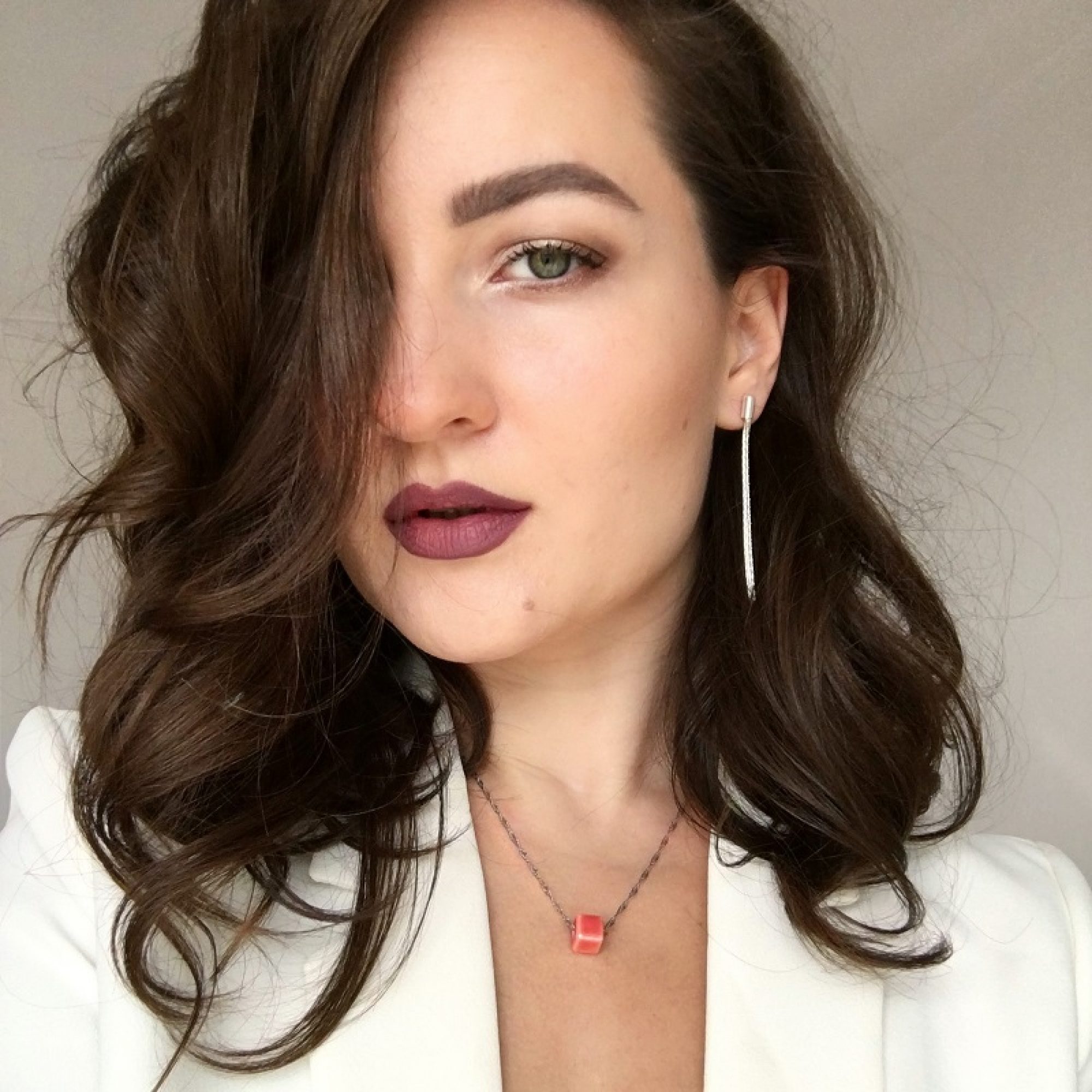 Κολιέ με χάντρα ροδακινί