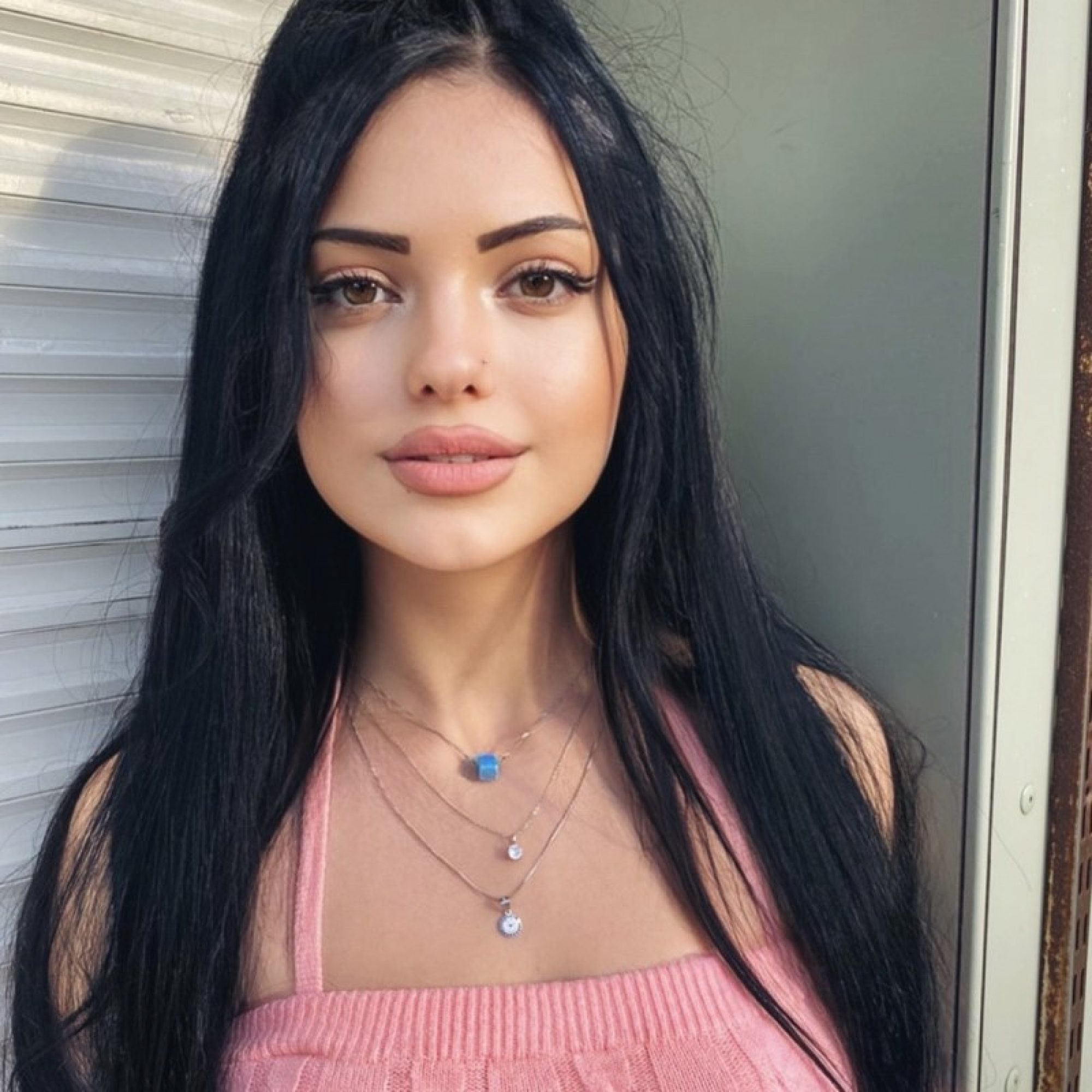 Κολιέ με χάντρα μπλε