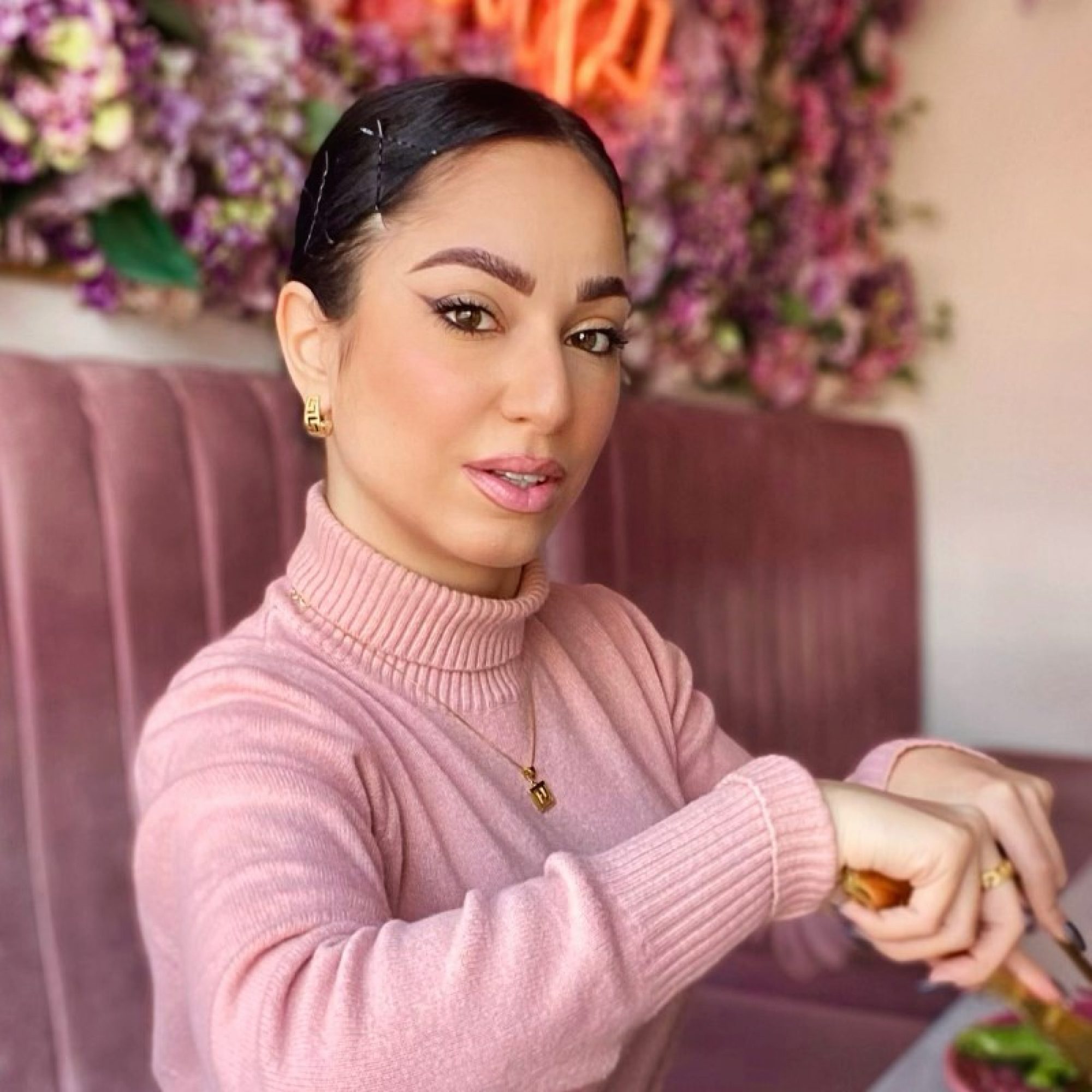 Gold plated meander earrings