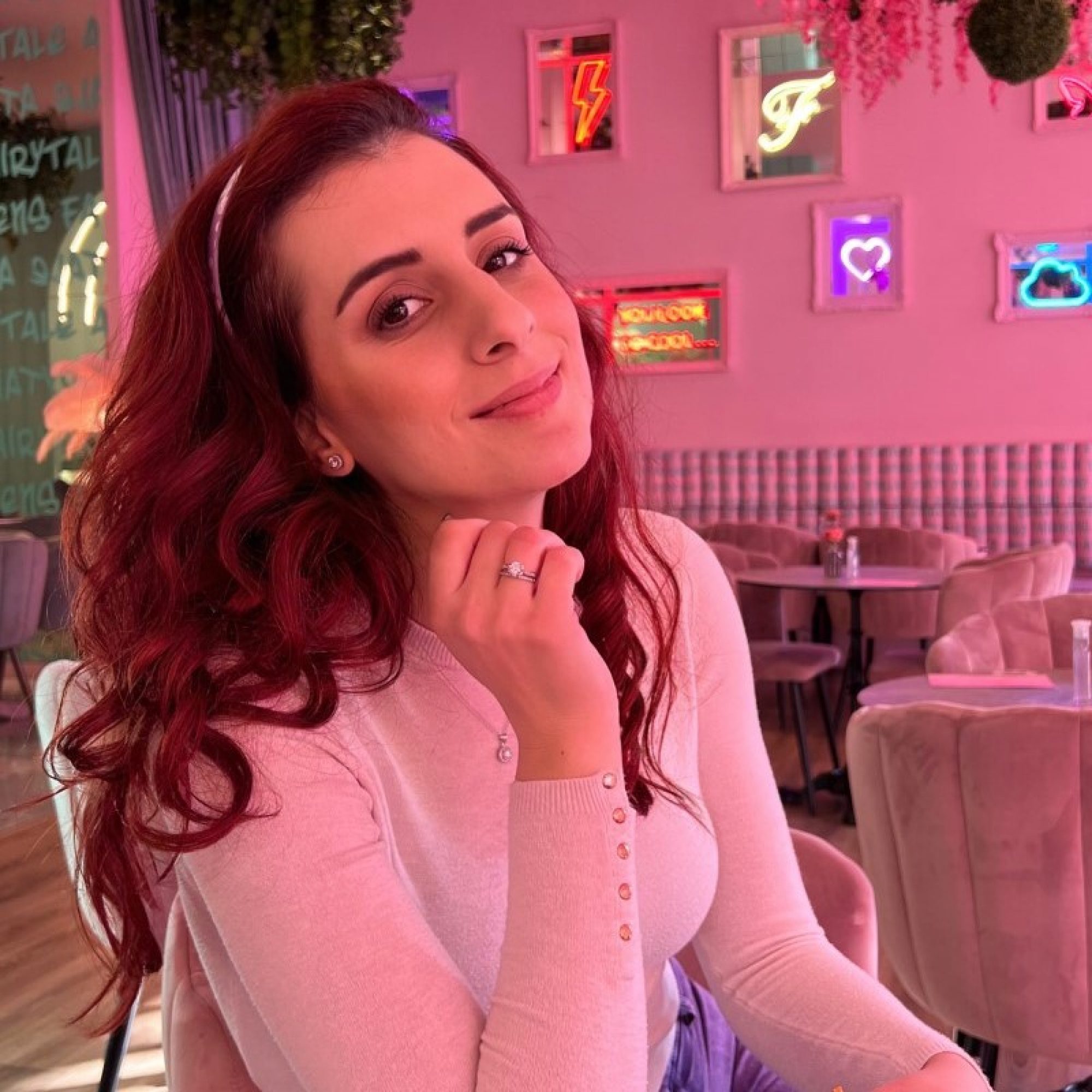 Silver stud earrings with zircon stones