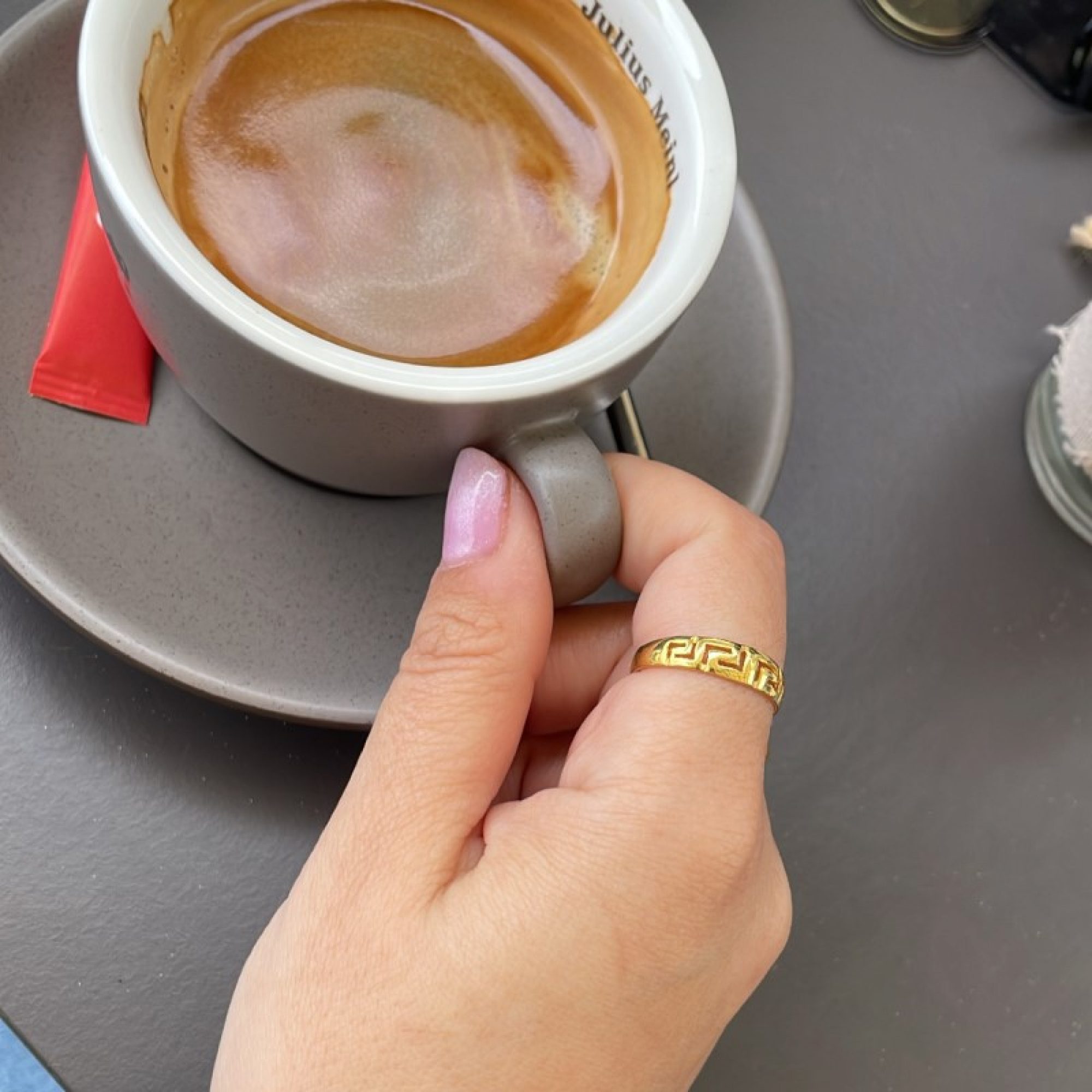 Δαχτυλίδι μαίανδρος επίχρυσο