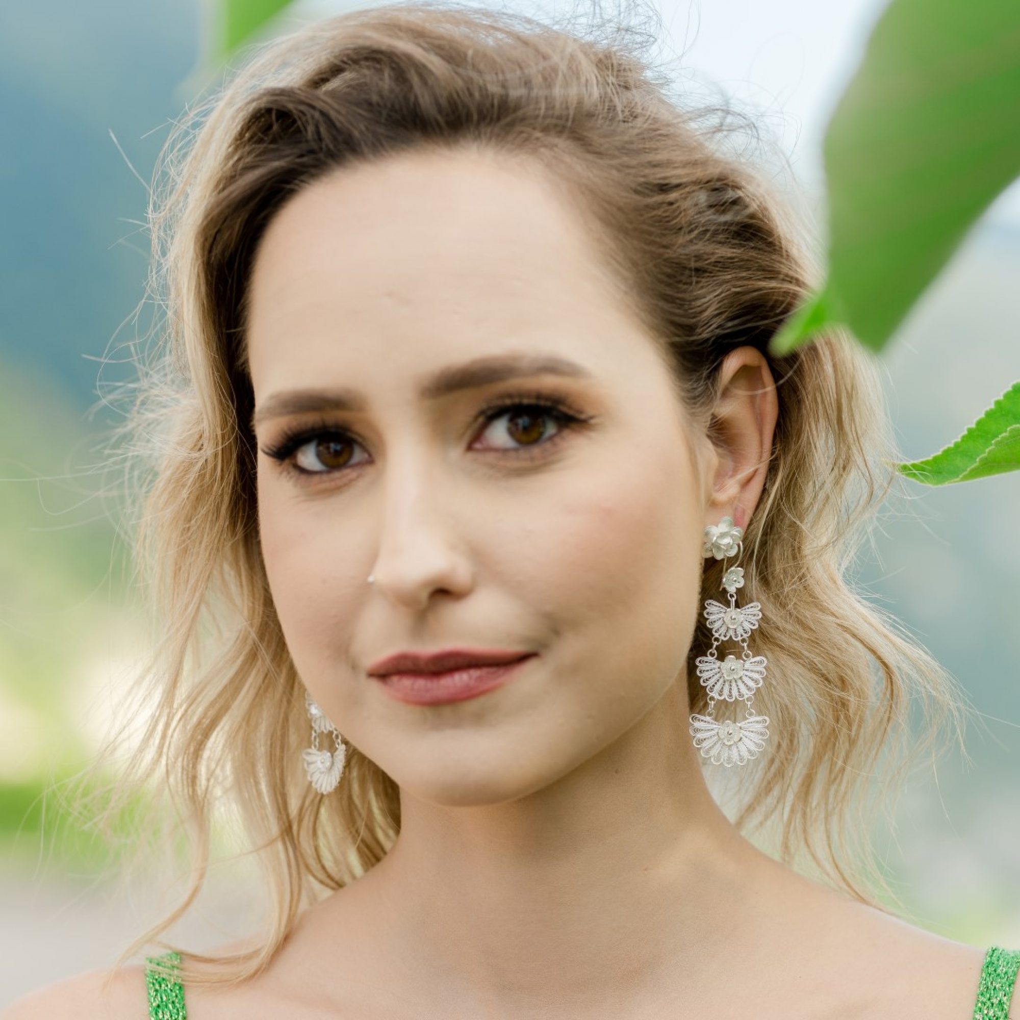 Σκουλαρίκια φιλιγκράν καρφωτά σε σχήμα λουλουδιού