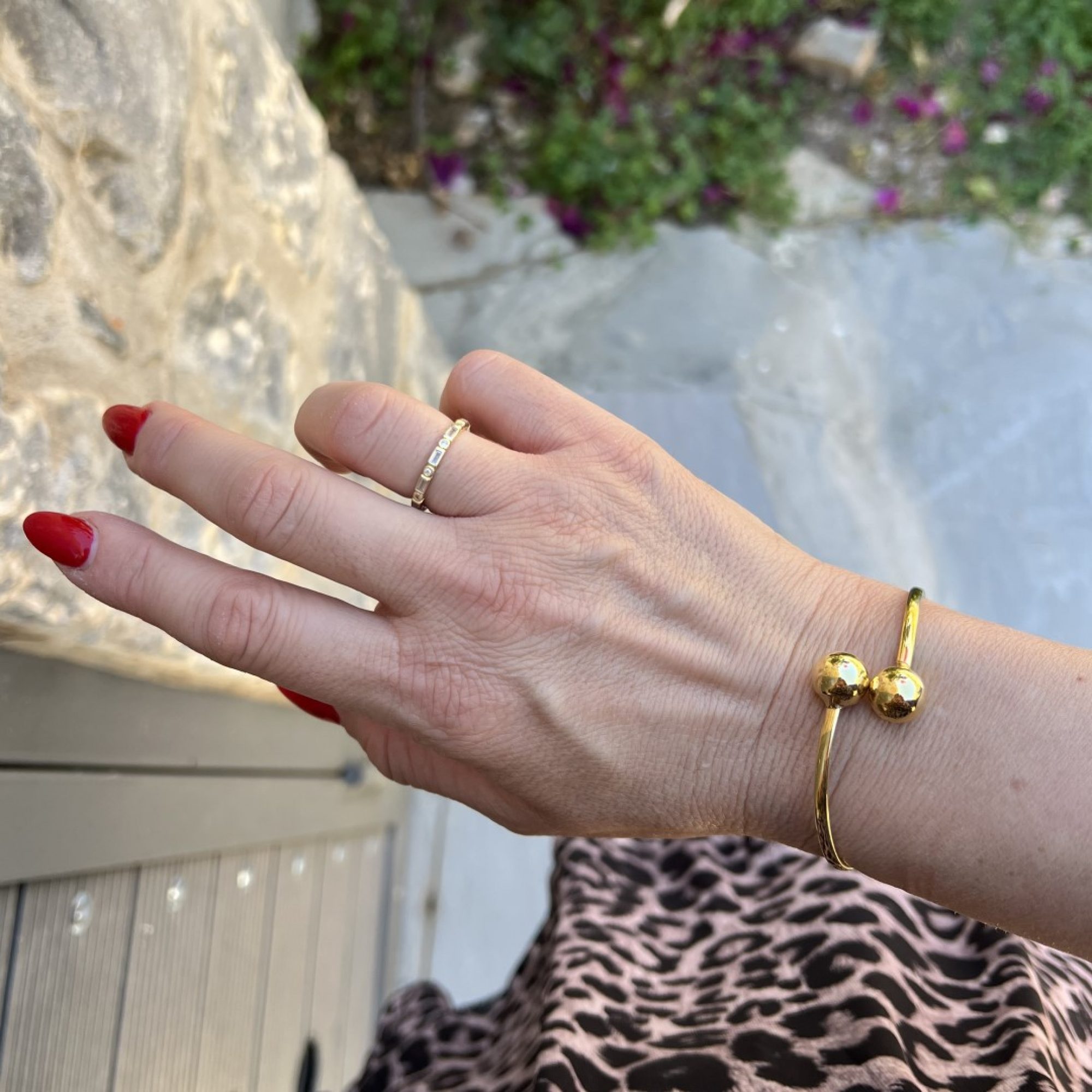 Gold plated bangle bracelet