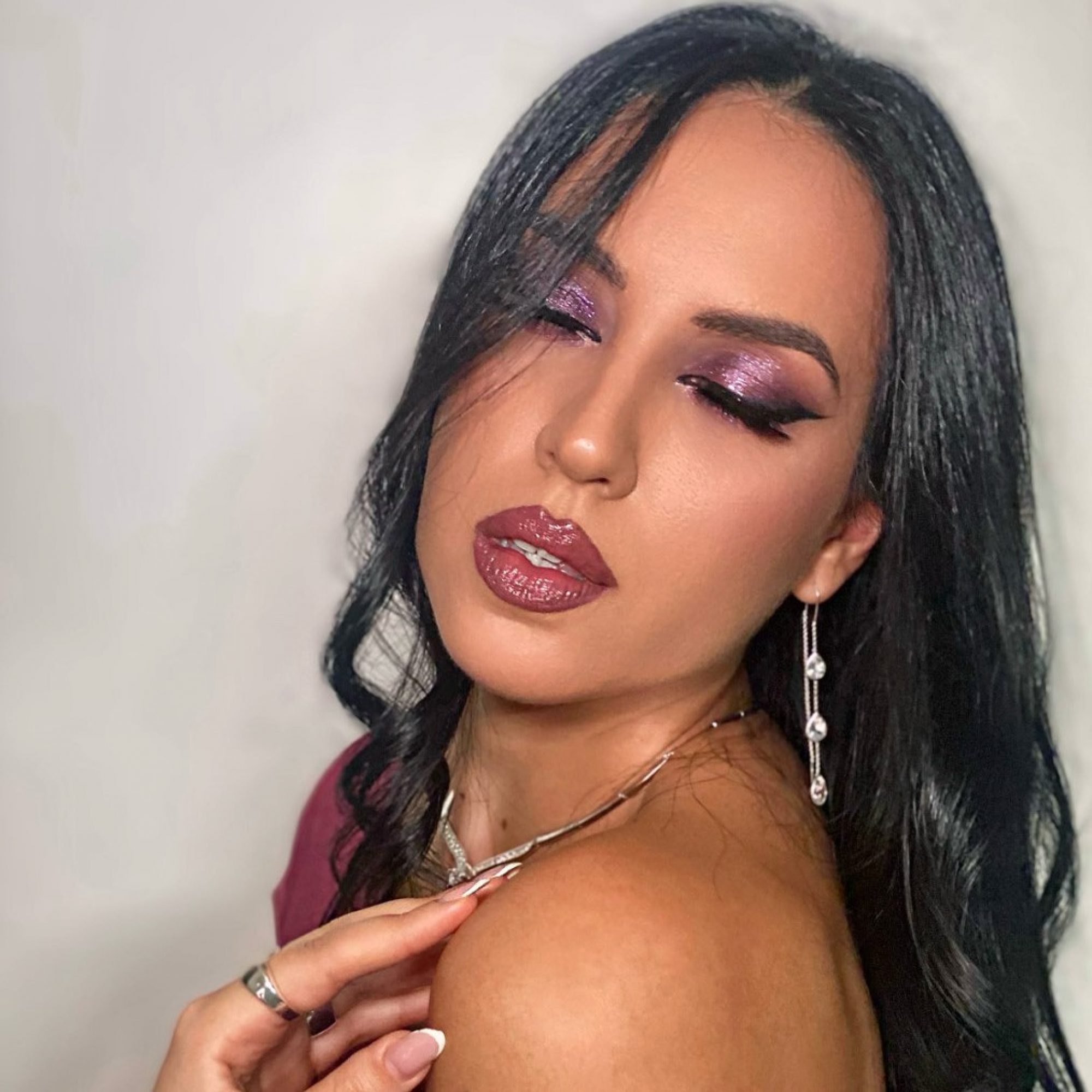 Σκουλαρίκια κρεμαστά με πέτρες ζιργκόν