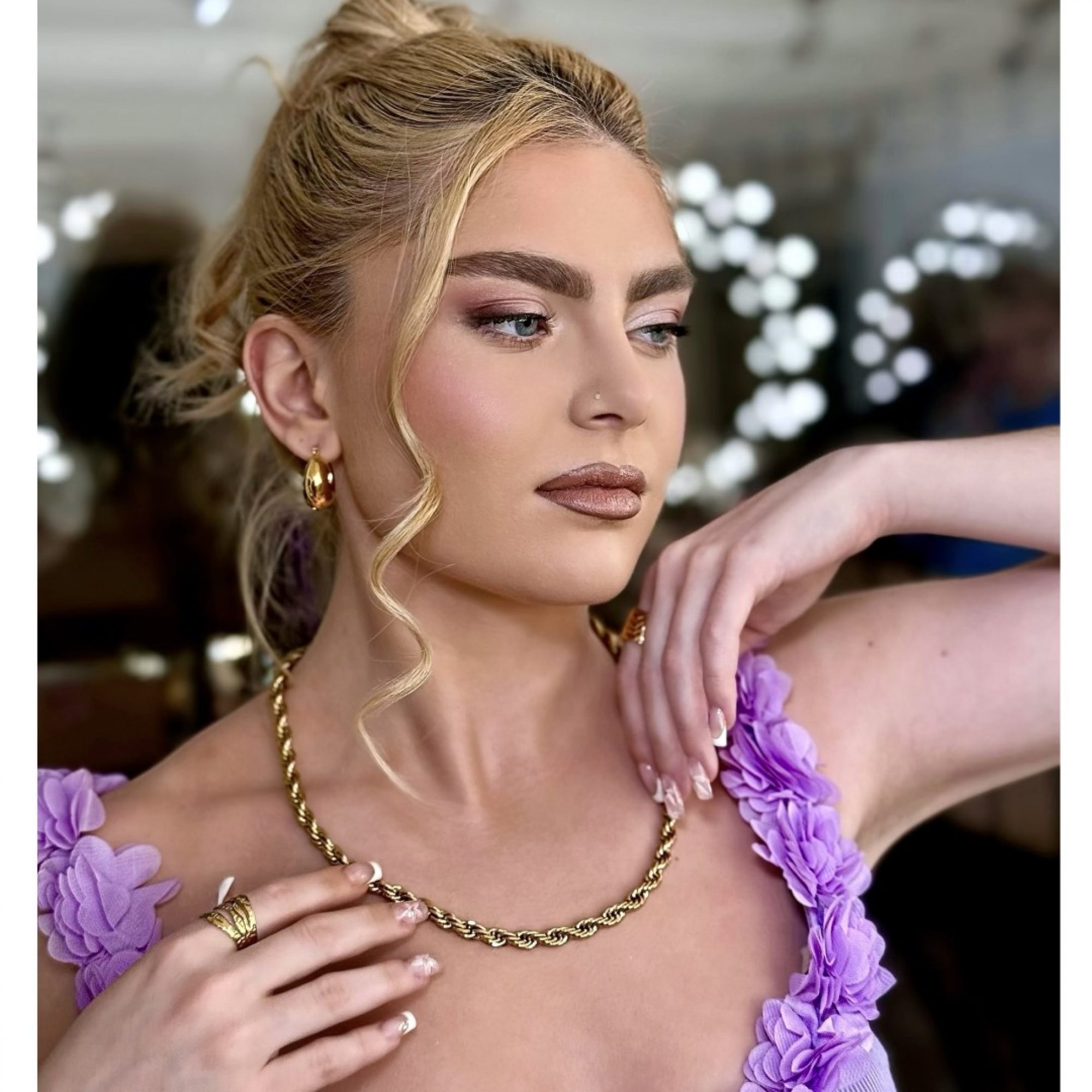 Σκουλαρίκια κρίκοι επίχρυσο ατσάλι