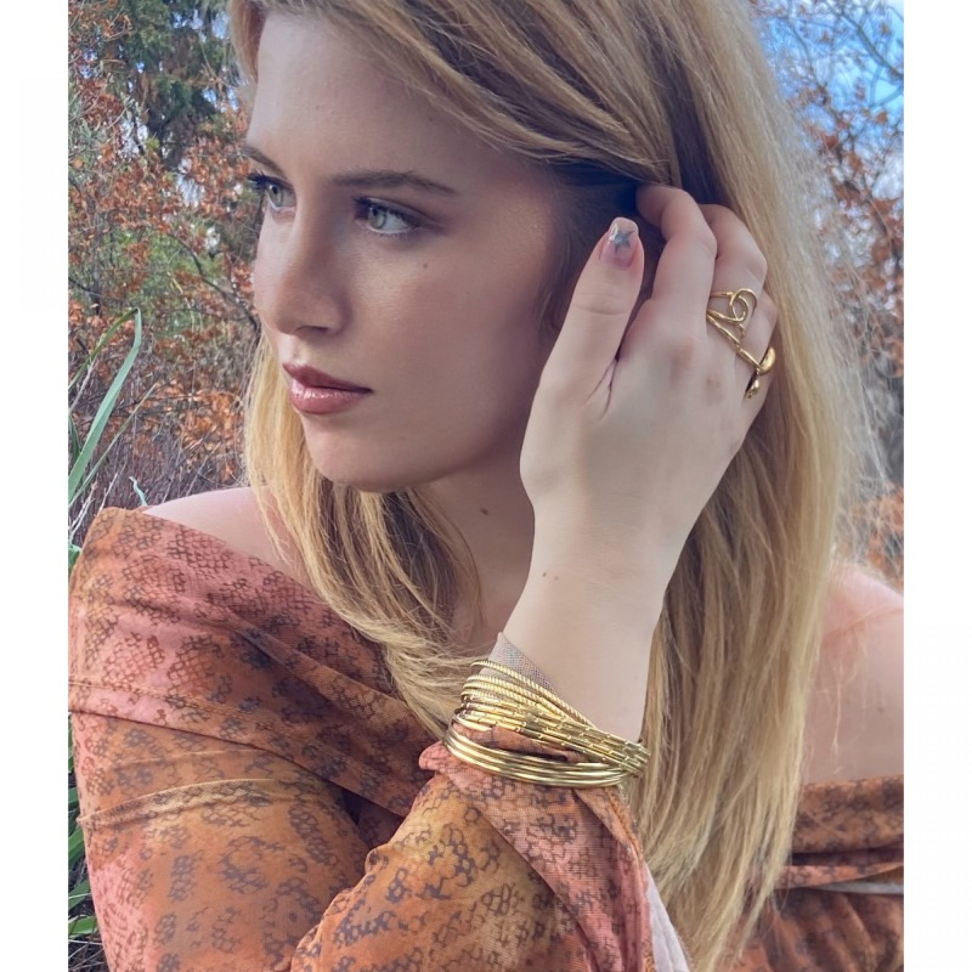 Δαχτυλίδι λουστρέ επίχρυσο ατσάλι