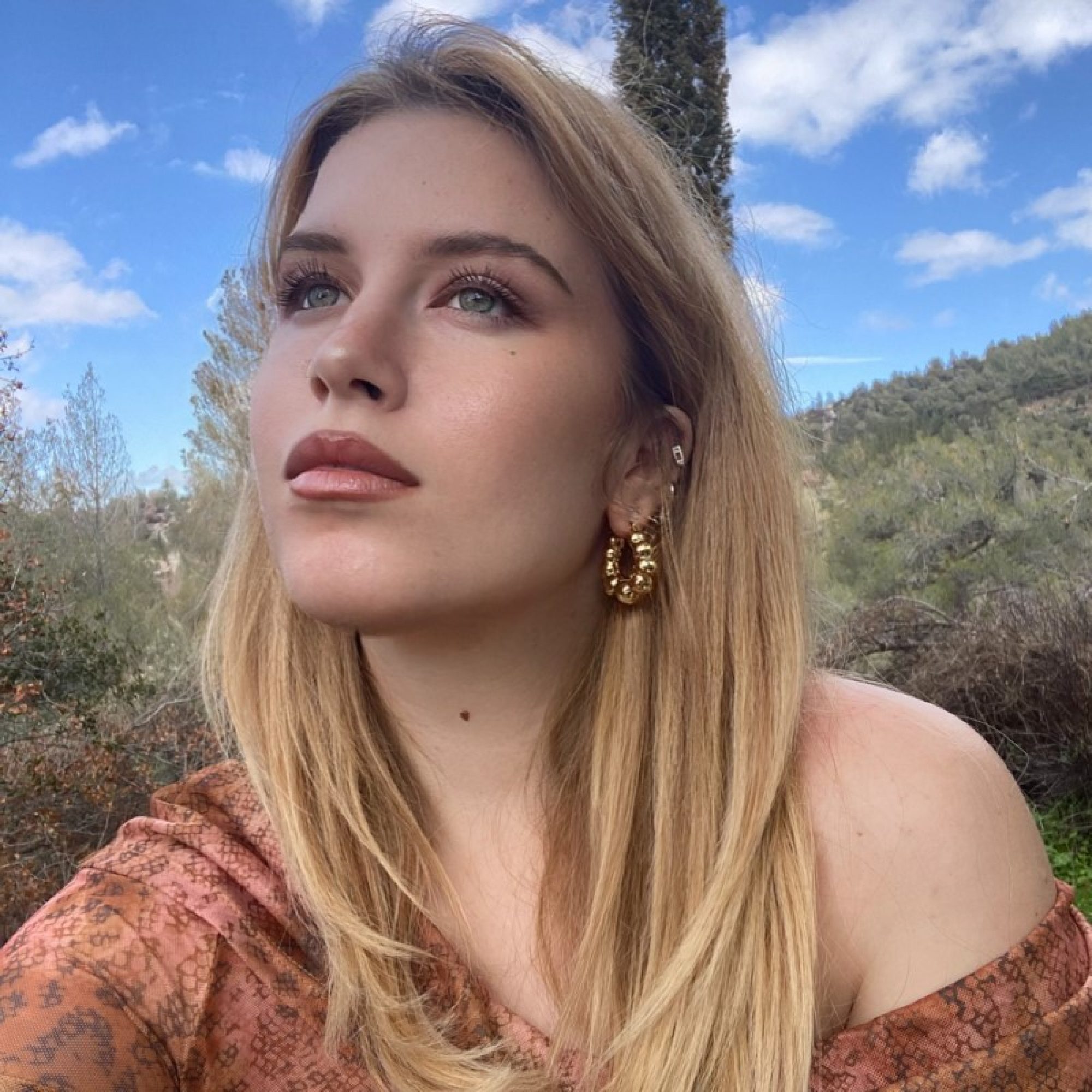 Gold plated steel hoops