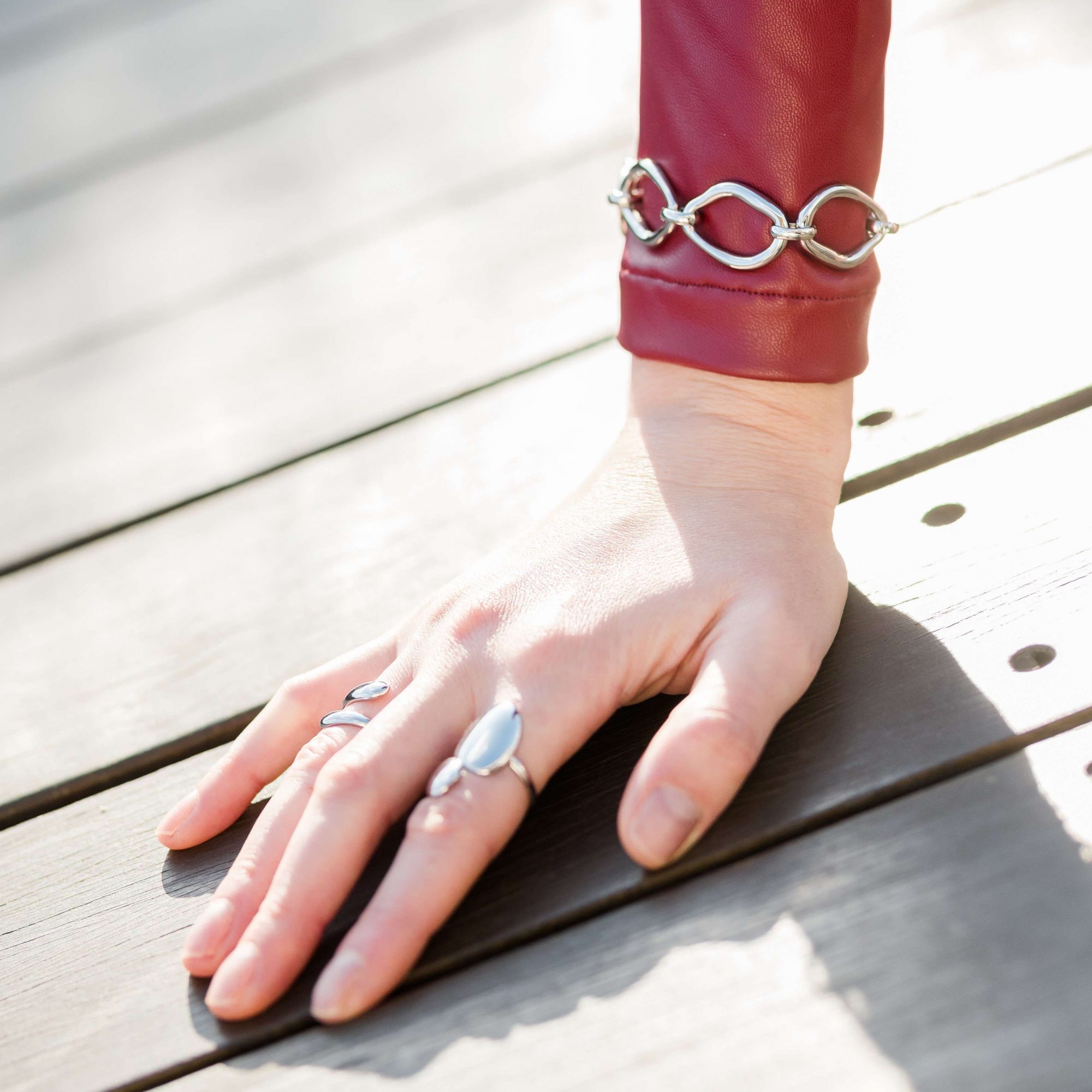 Stainless steel polished ring