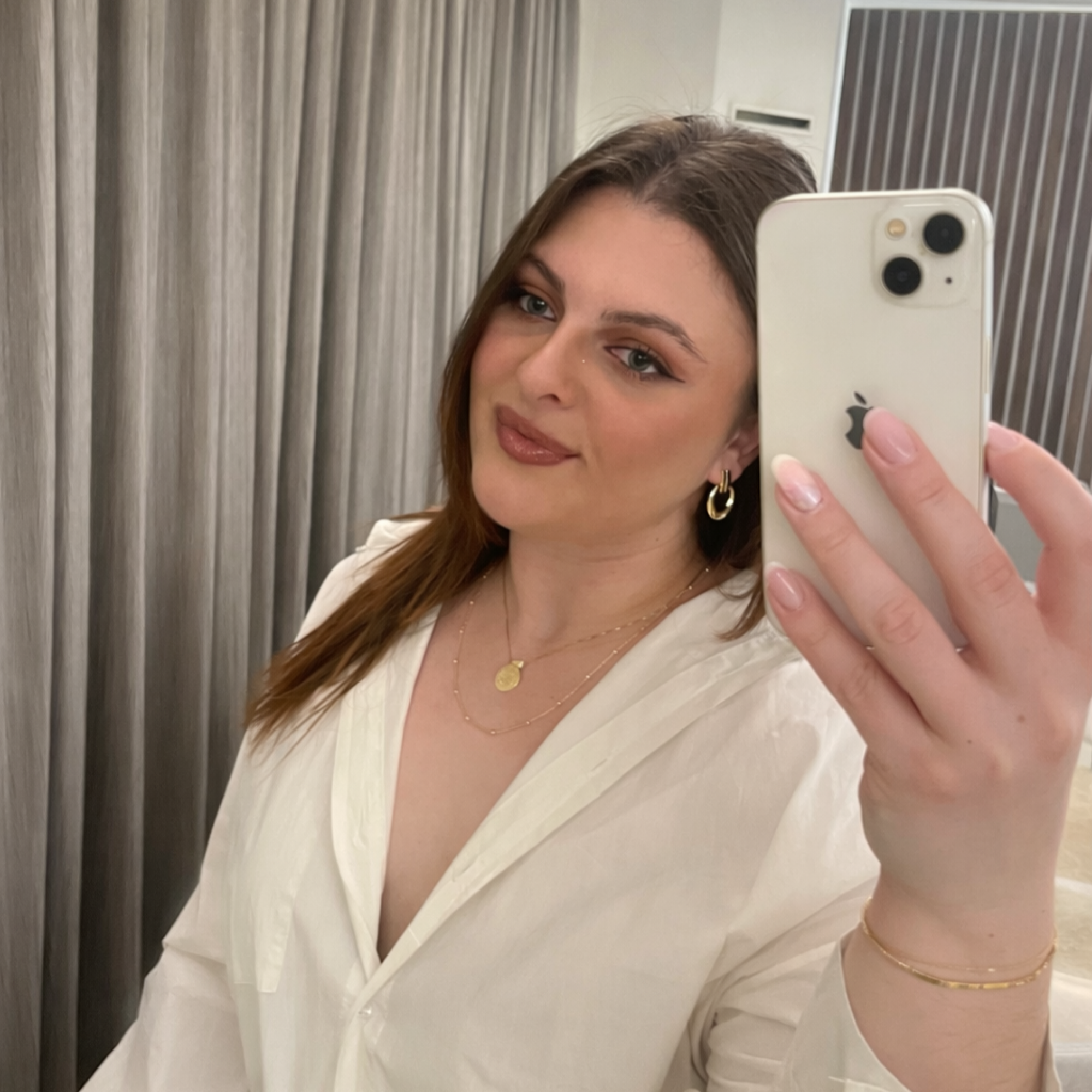 Gold plated steel hoops