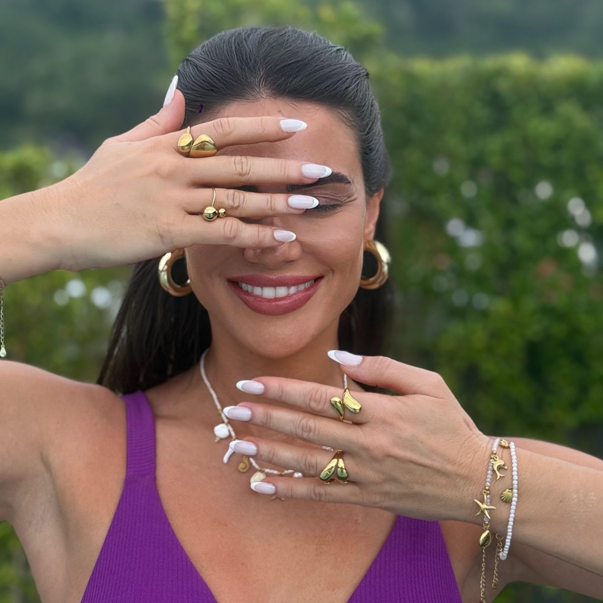Gold plated steel ring