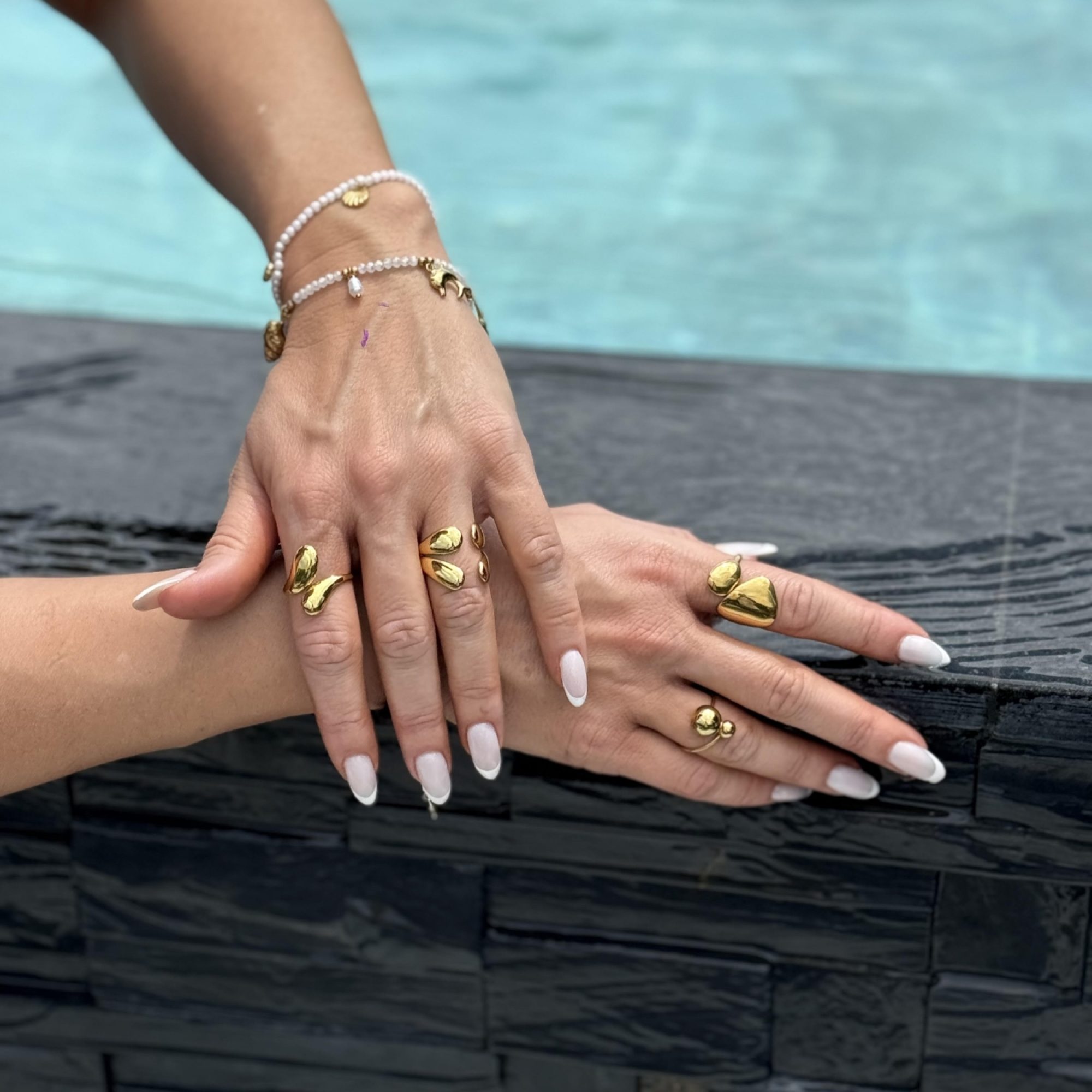Gold plated steel ring