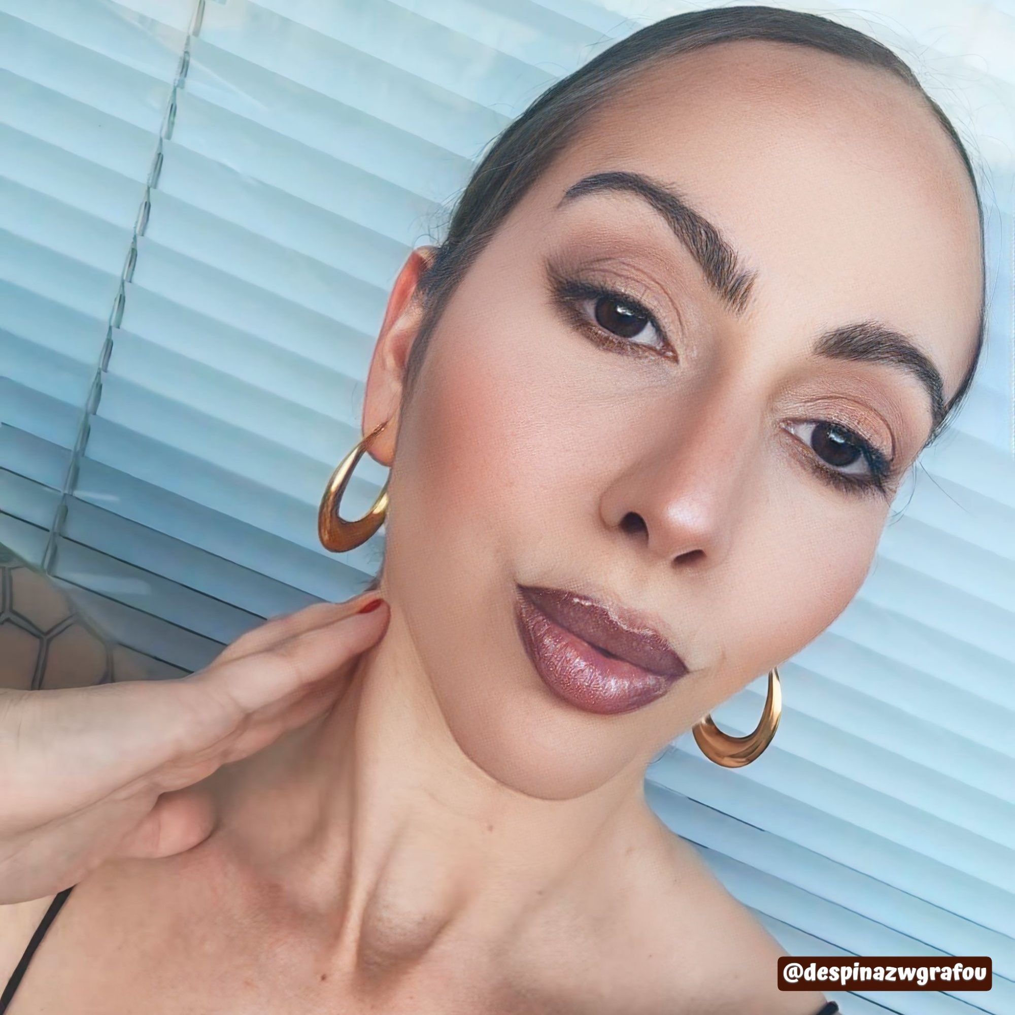 Gold plated steel hoops