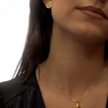 Gold plated Vergina star earrings