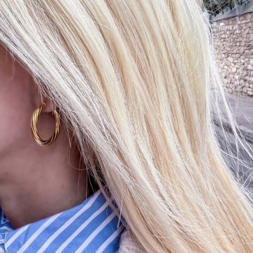 Κρίκοι επίχρυσοι στριφτοί (29mm)