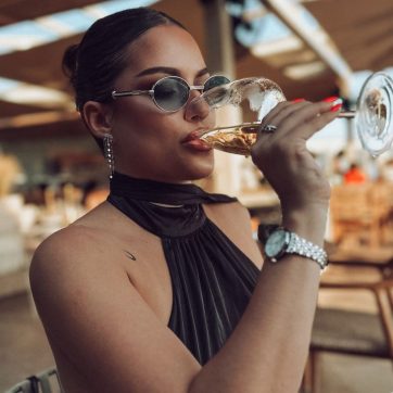 Silver chain earrings