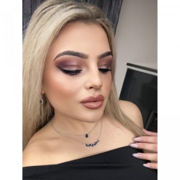 Διπλό κολιέ με πέτρες ζαφείρι