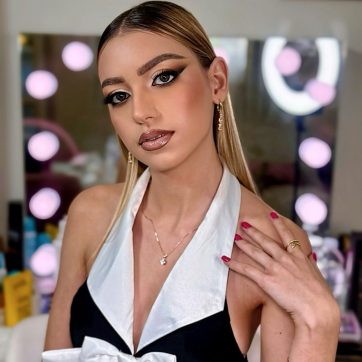 Κολιέ με πέτρα ζιργκόν επίχρυσο