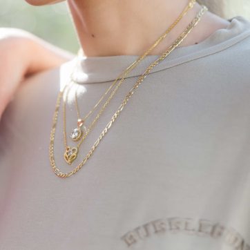 Gold plated double sided neck chain