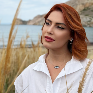 Κολιέ μάτι με πέτρες ζιργκόν