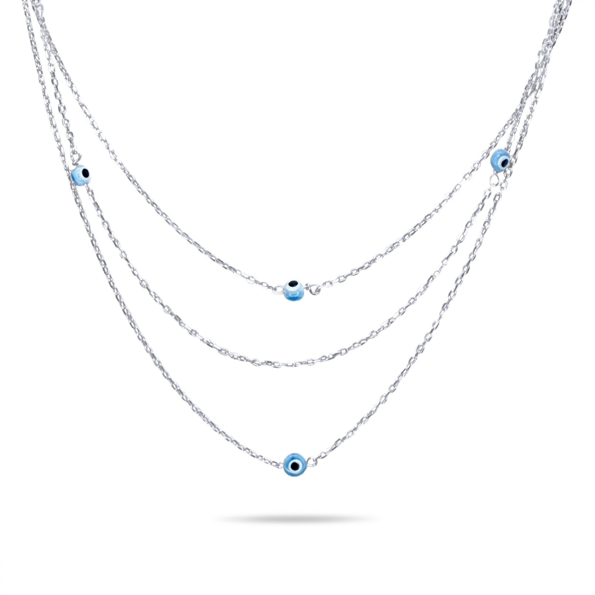 Τριπλό κολιέ με ματάκια