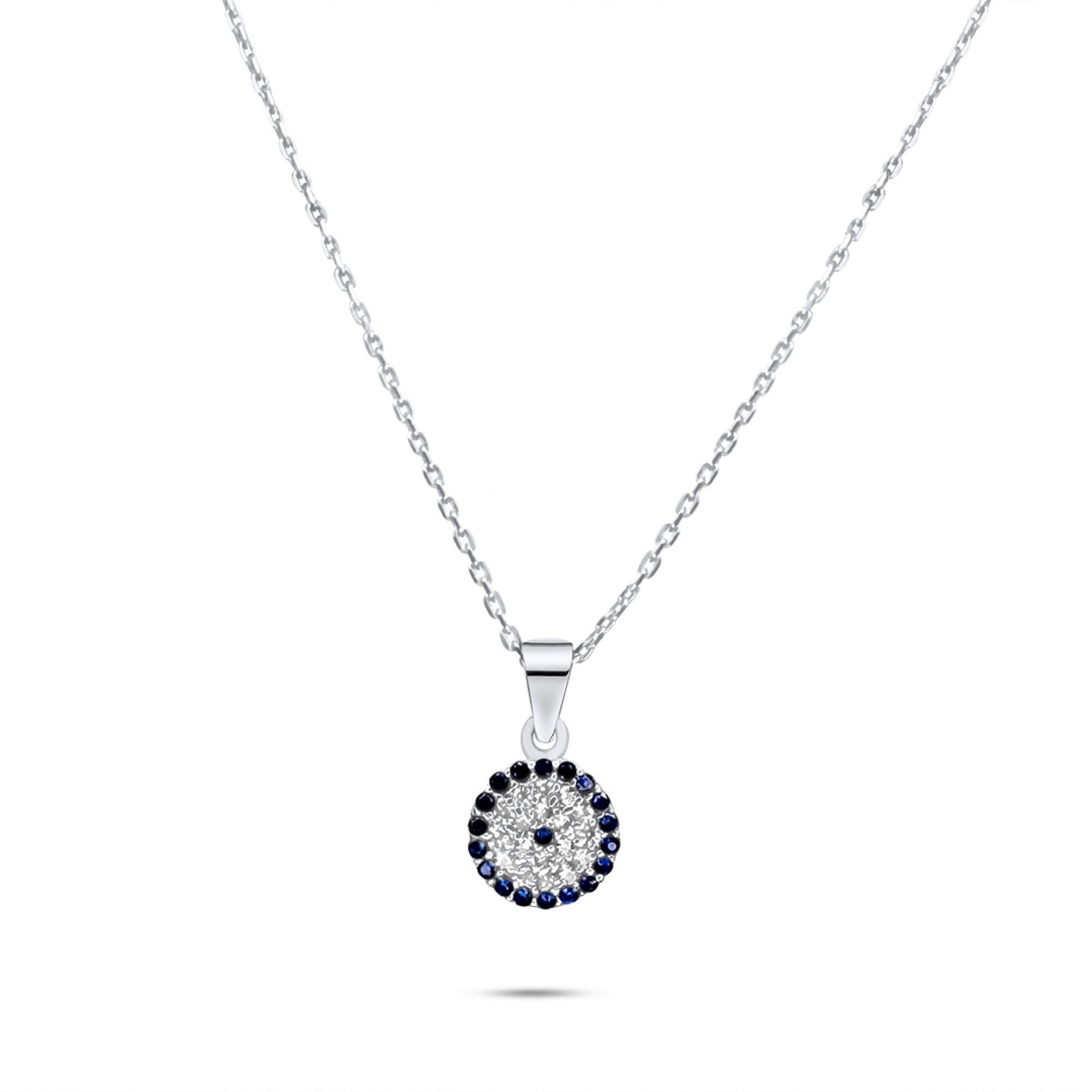 Κολιέ μάτι με πέτρες ζιργκόν