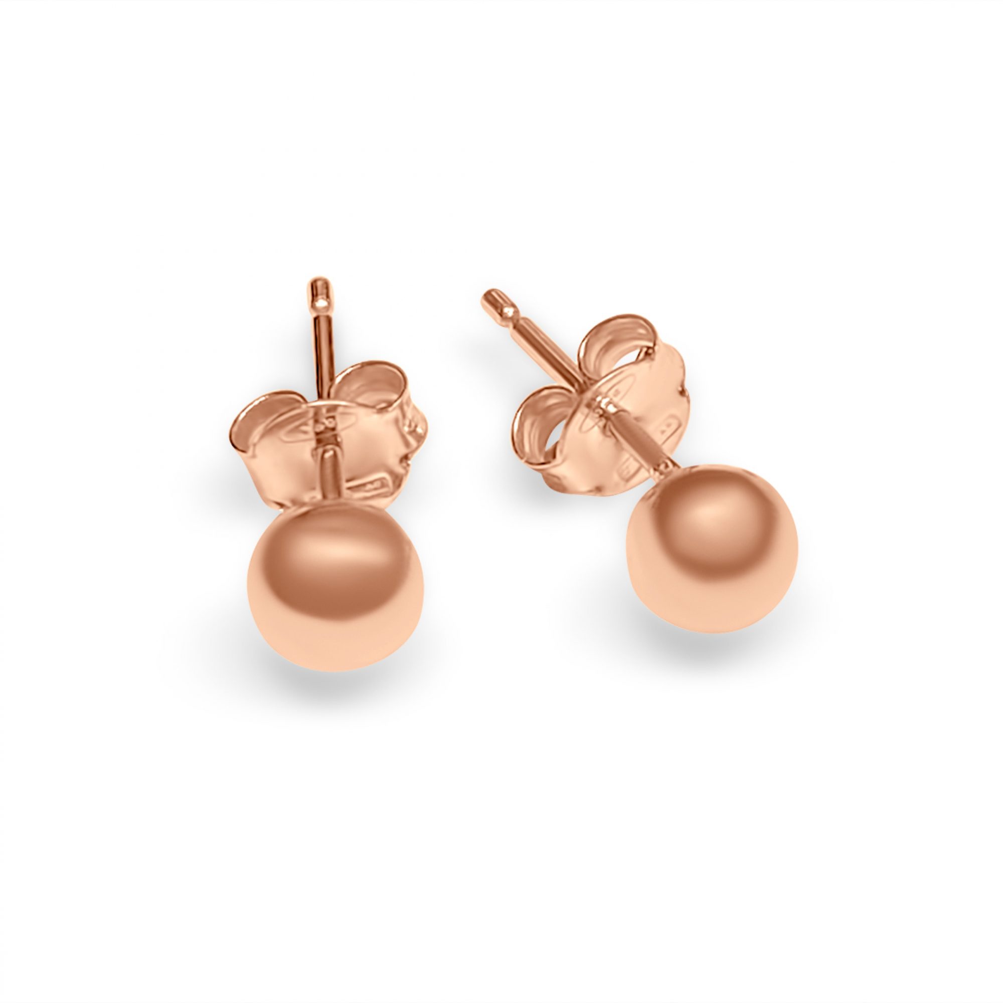 Rose gold stud earrings