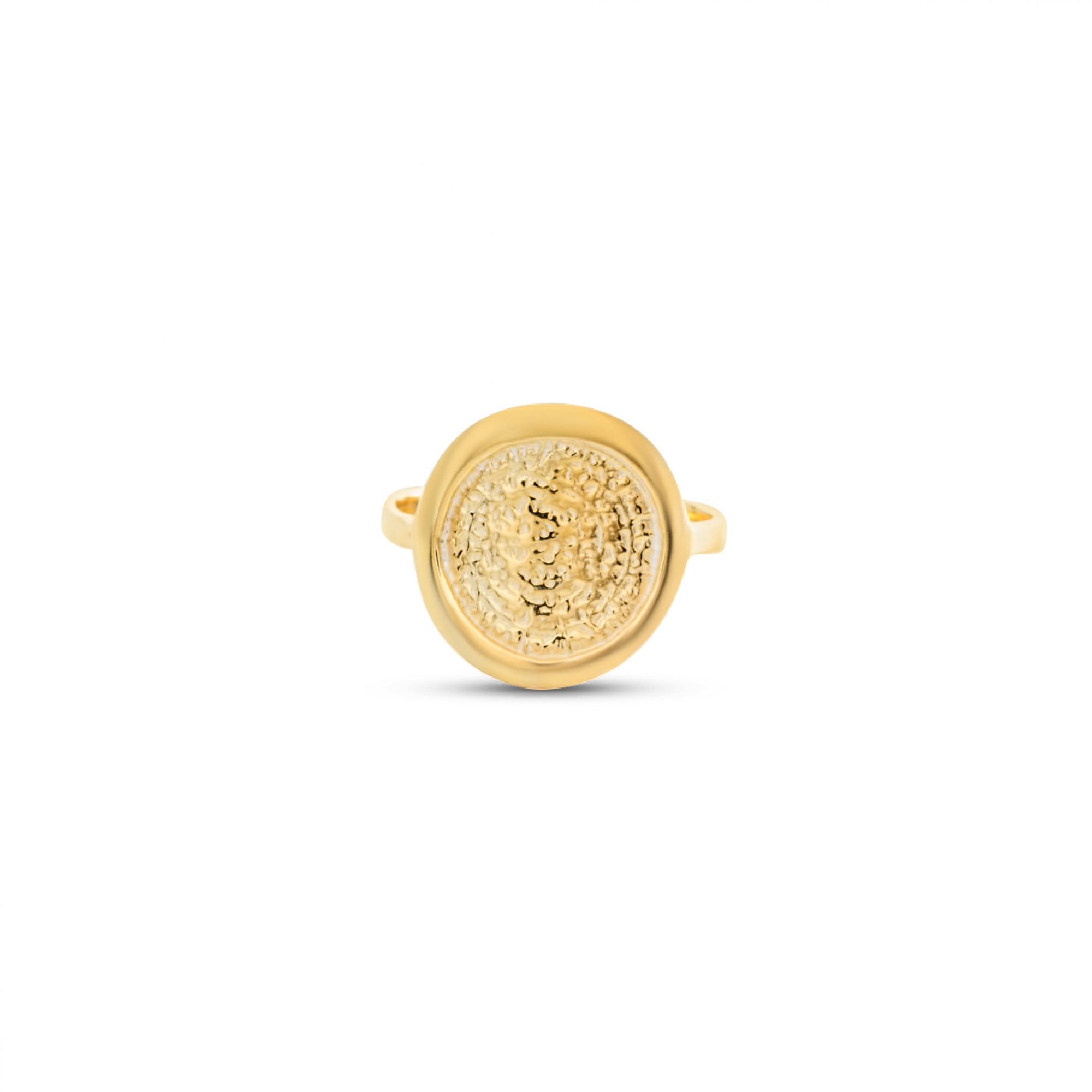 Gold plated Faistos Disc ring