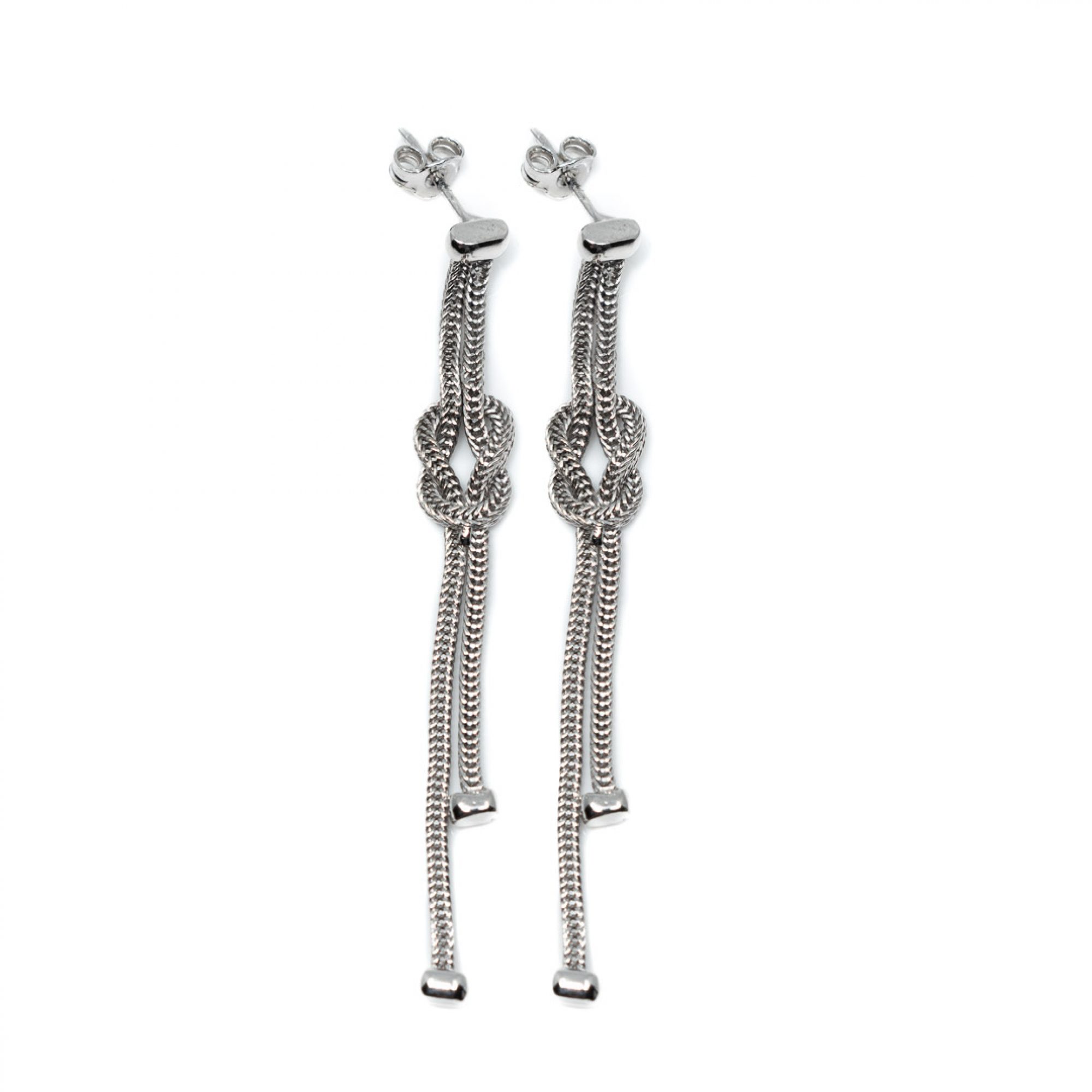 Chain earrings platinum plated