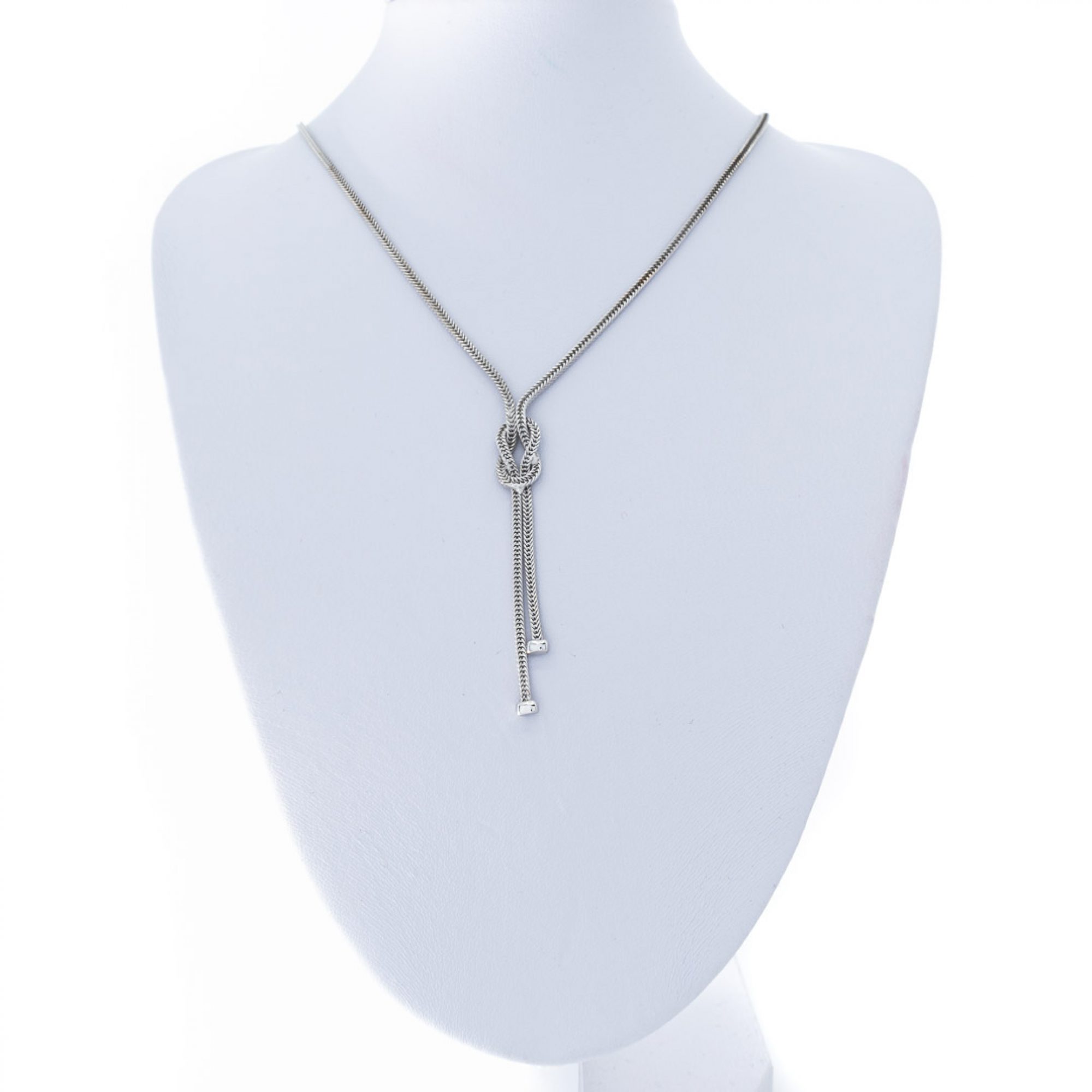 Silver knot necklace 