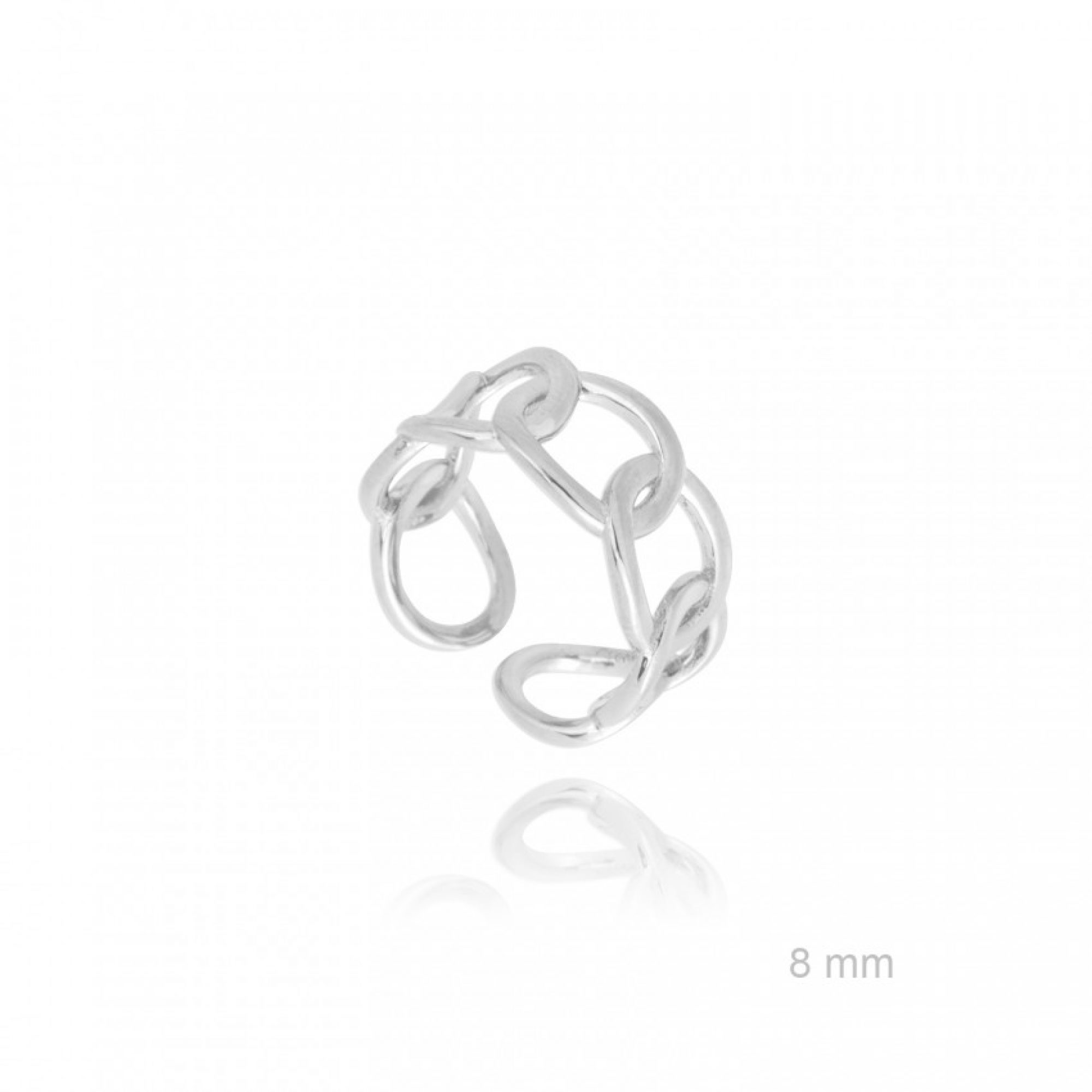 Silver chain ring