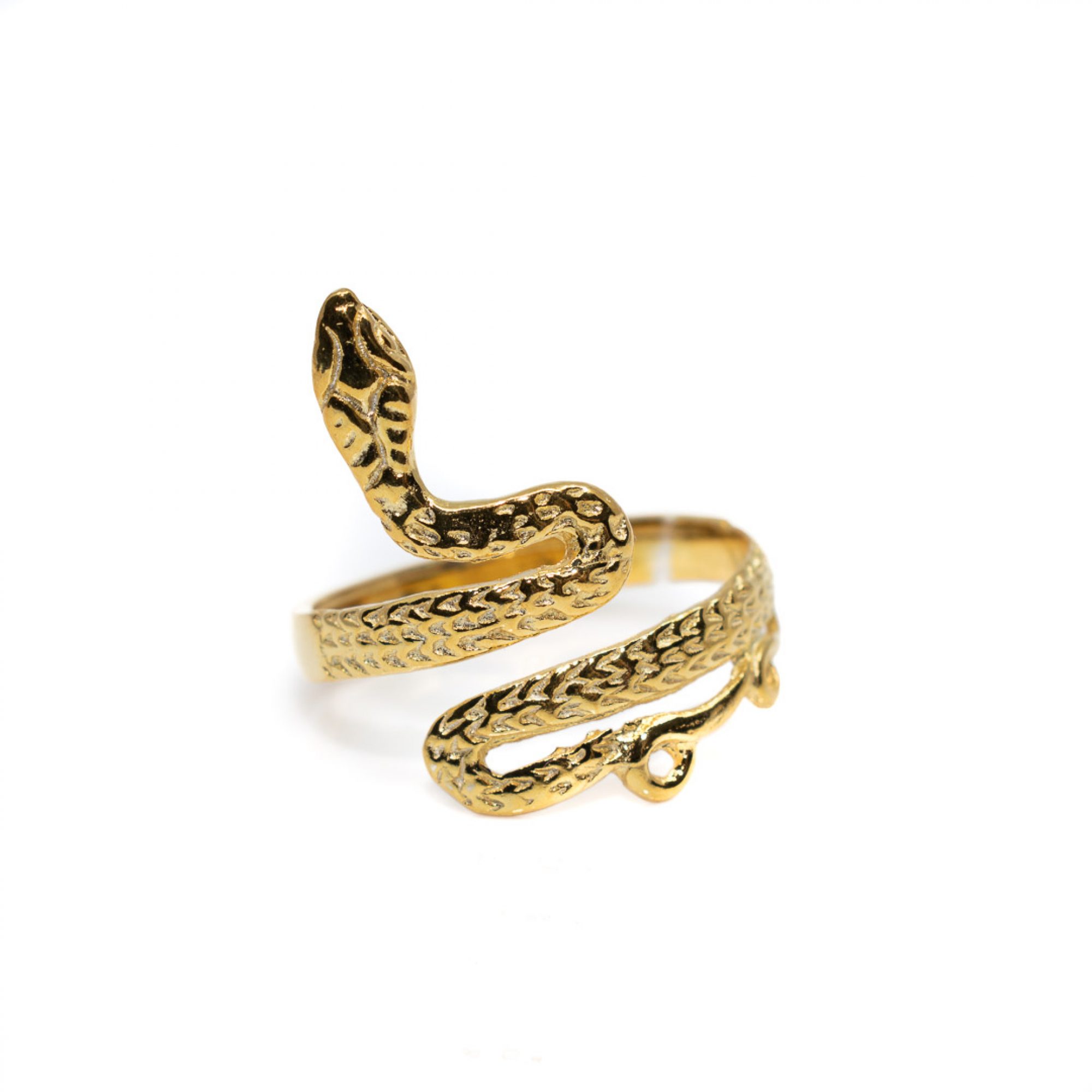 Gold plated snake ring