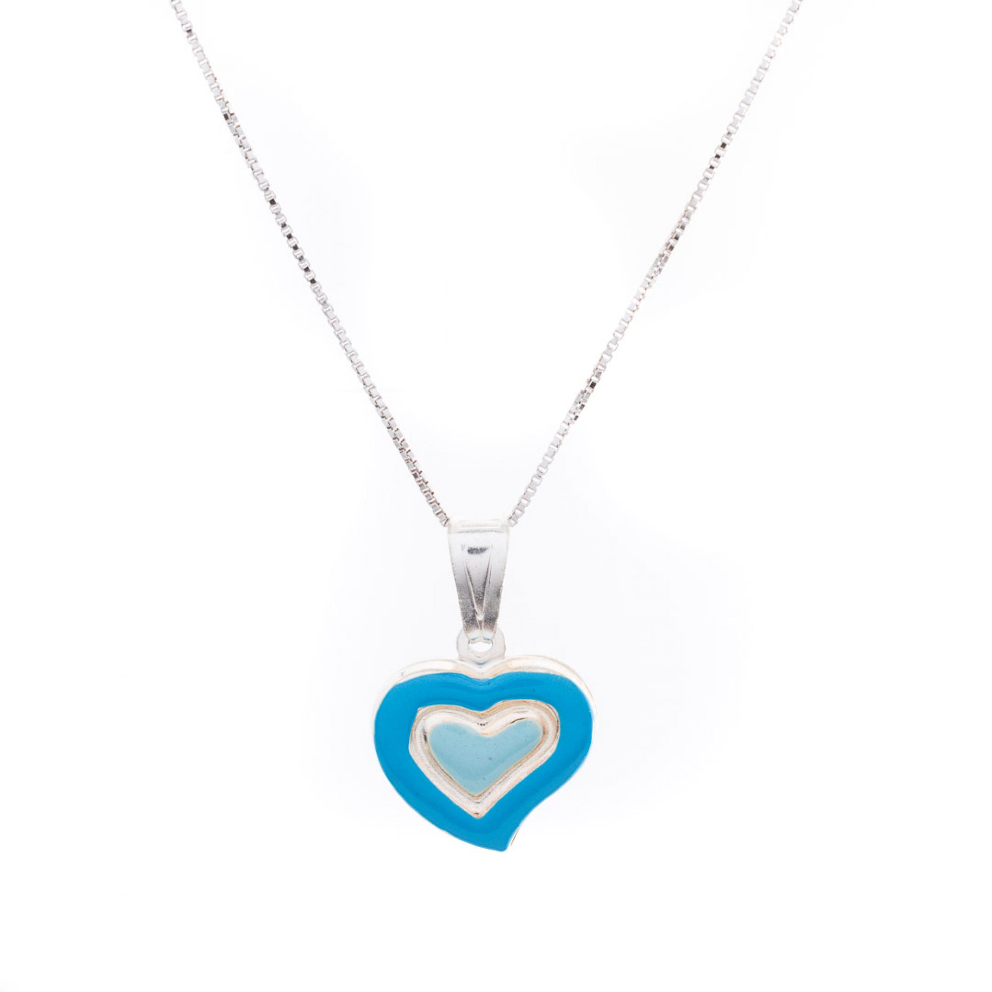 Heart necklace with enamel