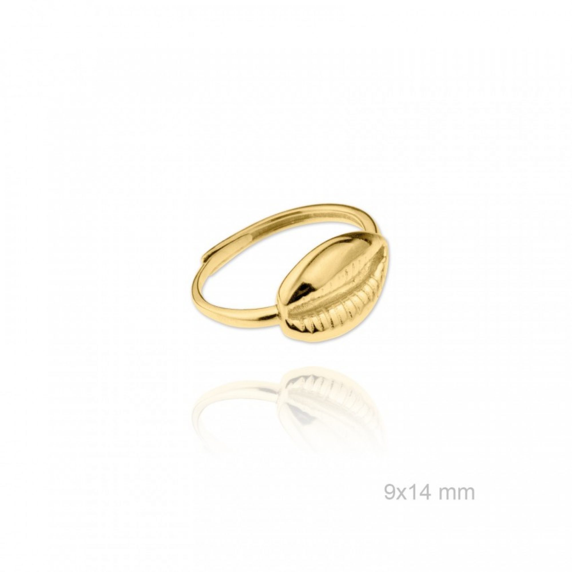 Gold plated seashell ring