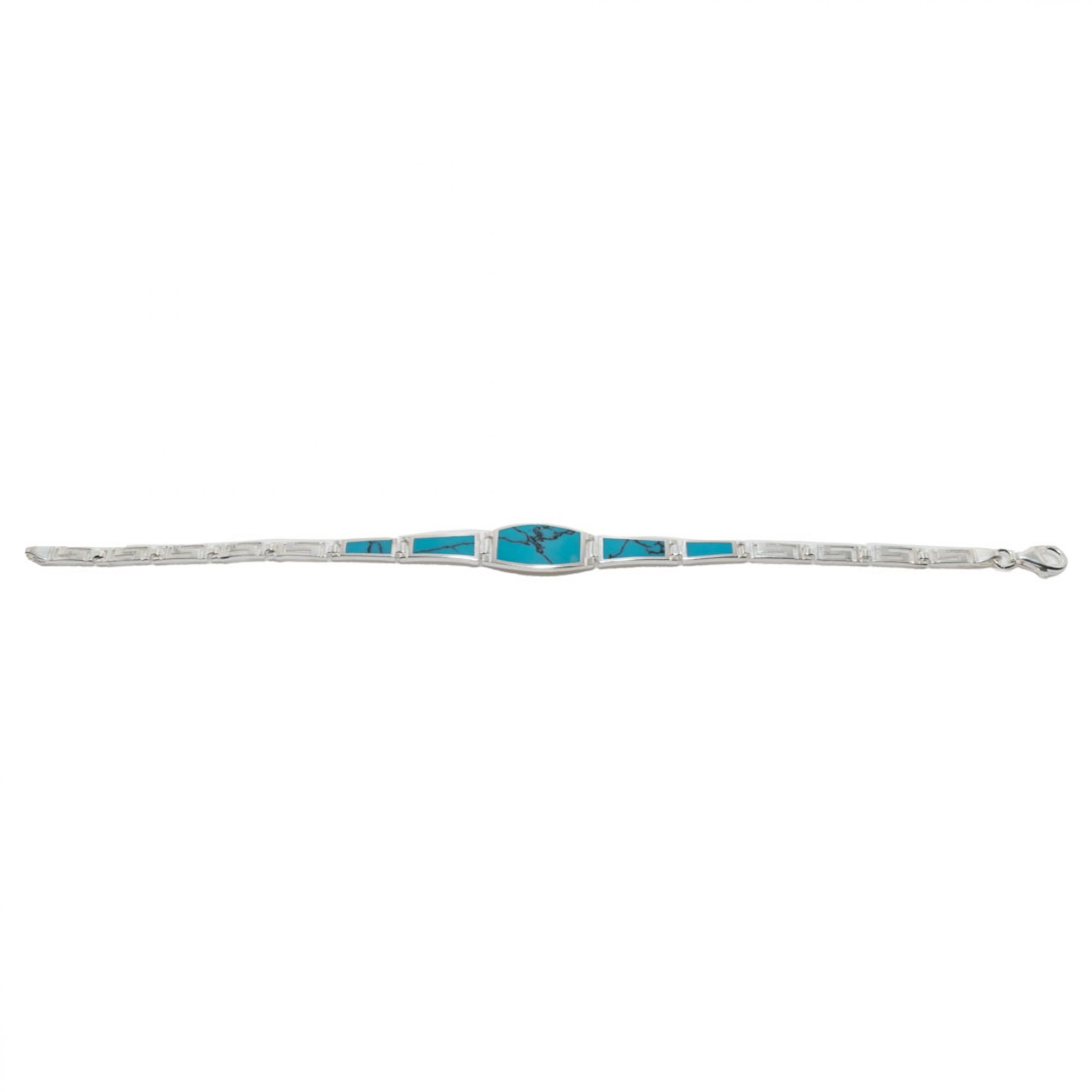 Meander bracelet with turquoise stones
