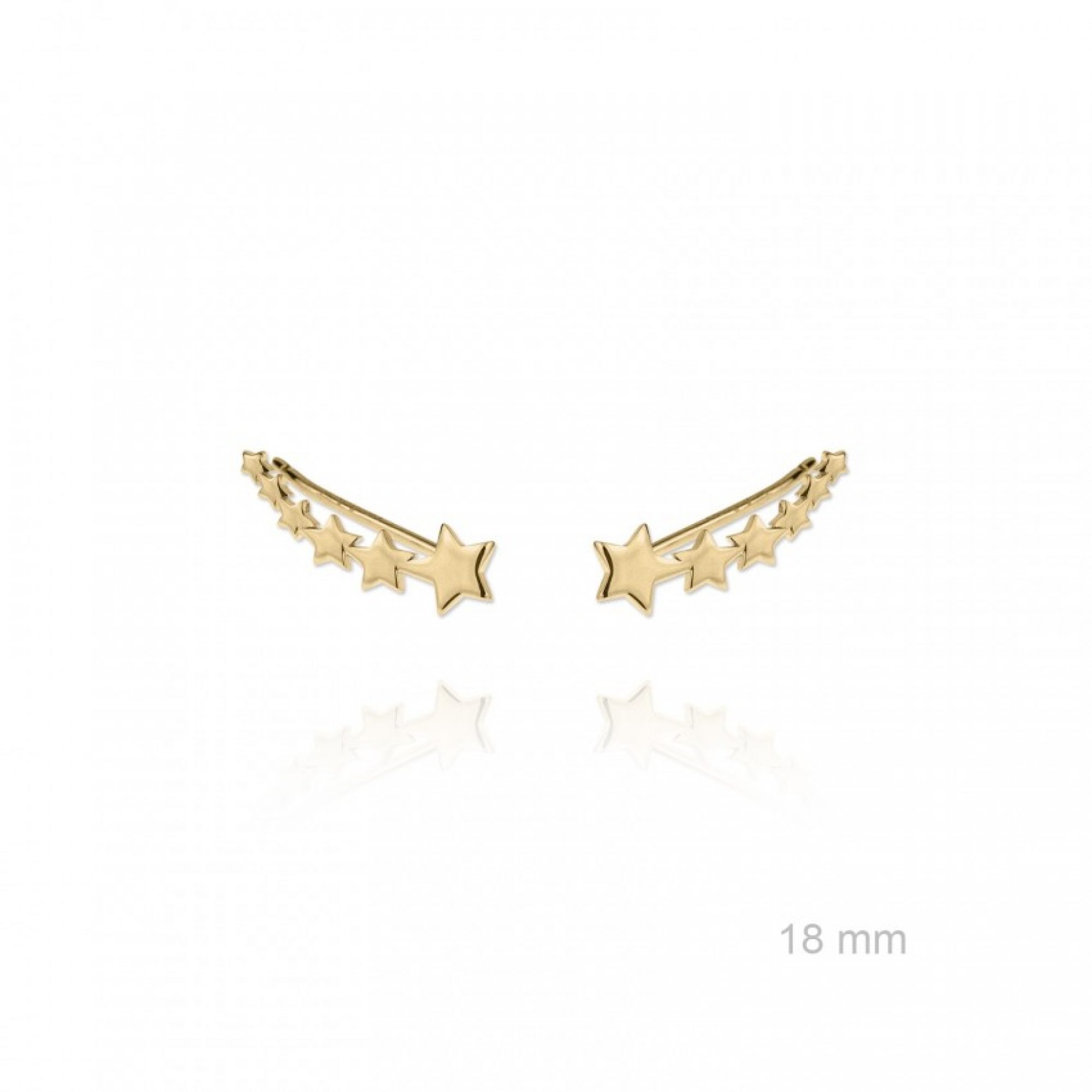 Gold plated multi star ear climbers