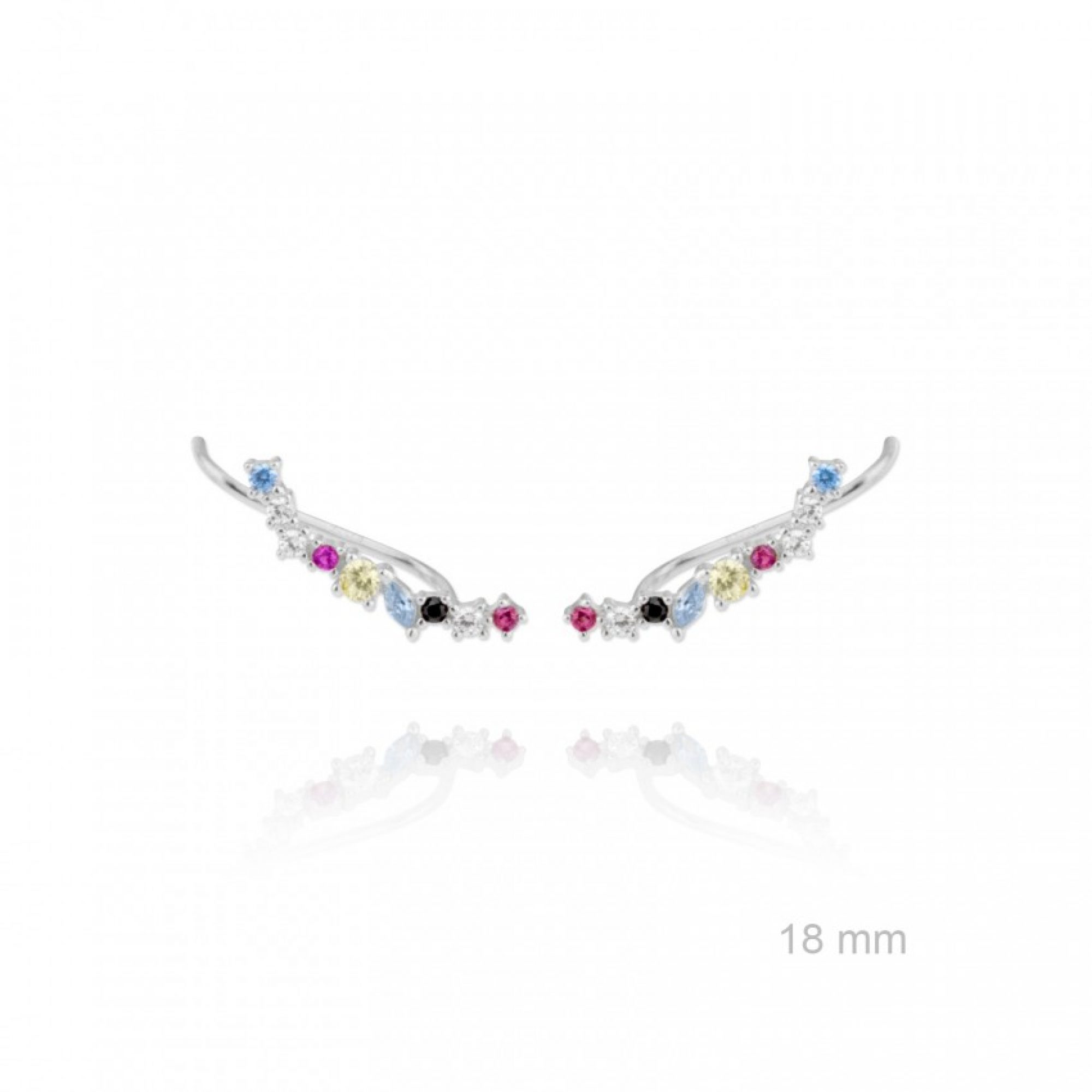 Σκουλαρίκια climbers με πέτρες ζιργκόν 