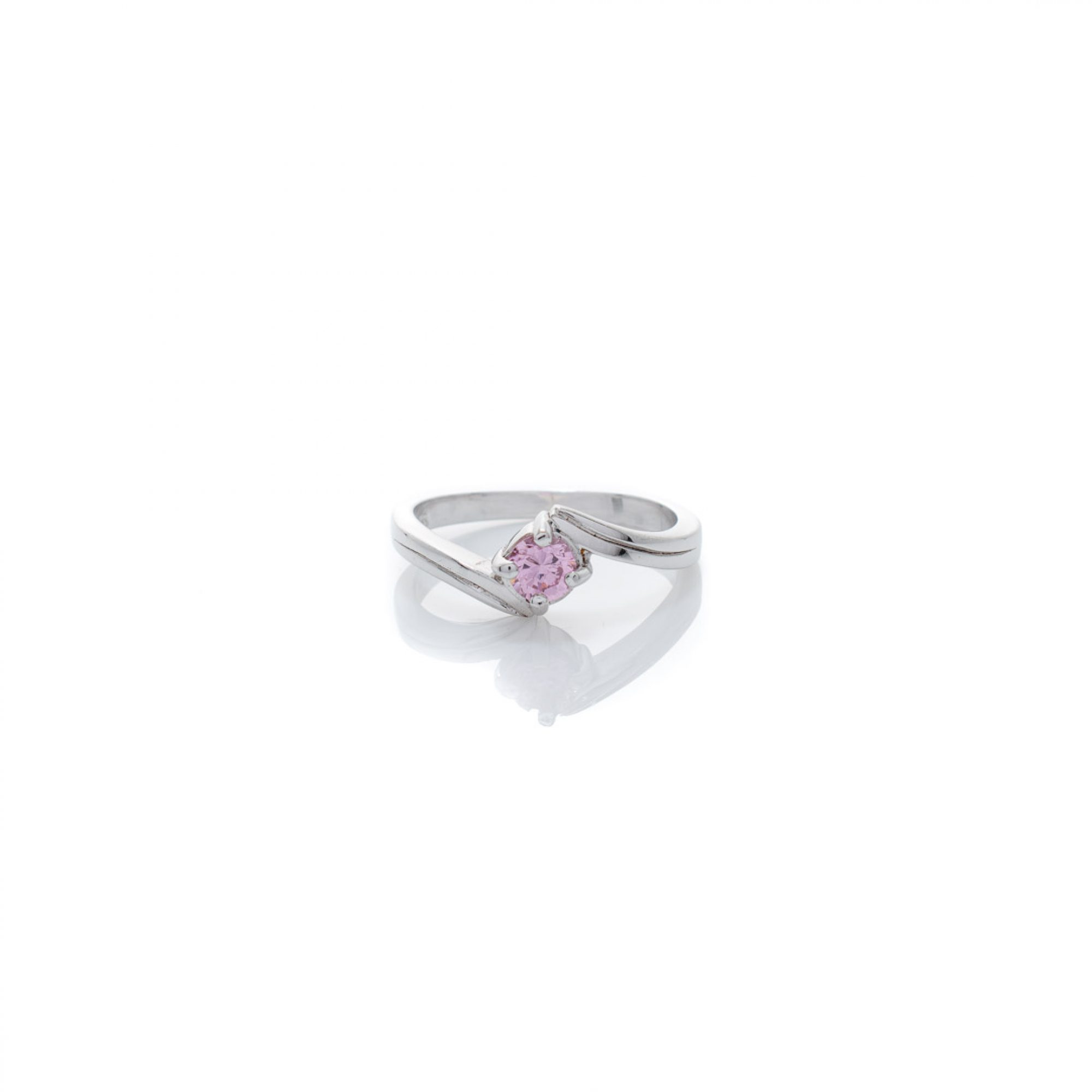 Μονόπετρο δαχτυλίδι με ροζ κουάρτζ πέτρα