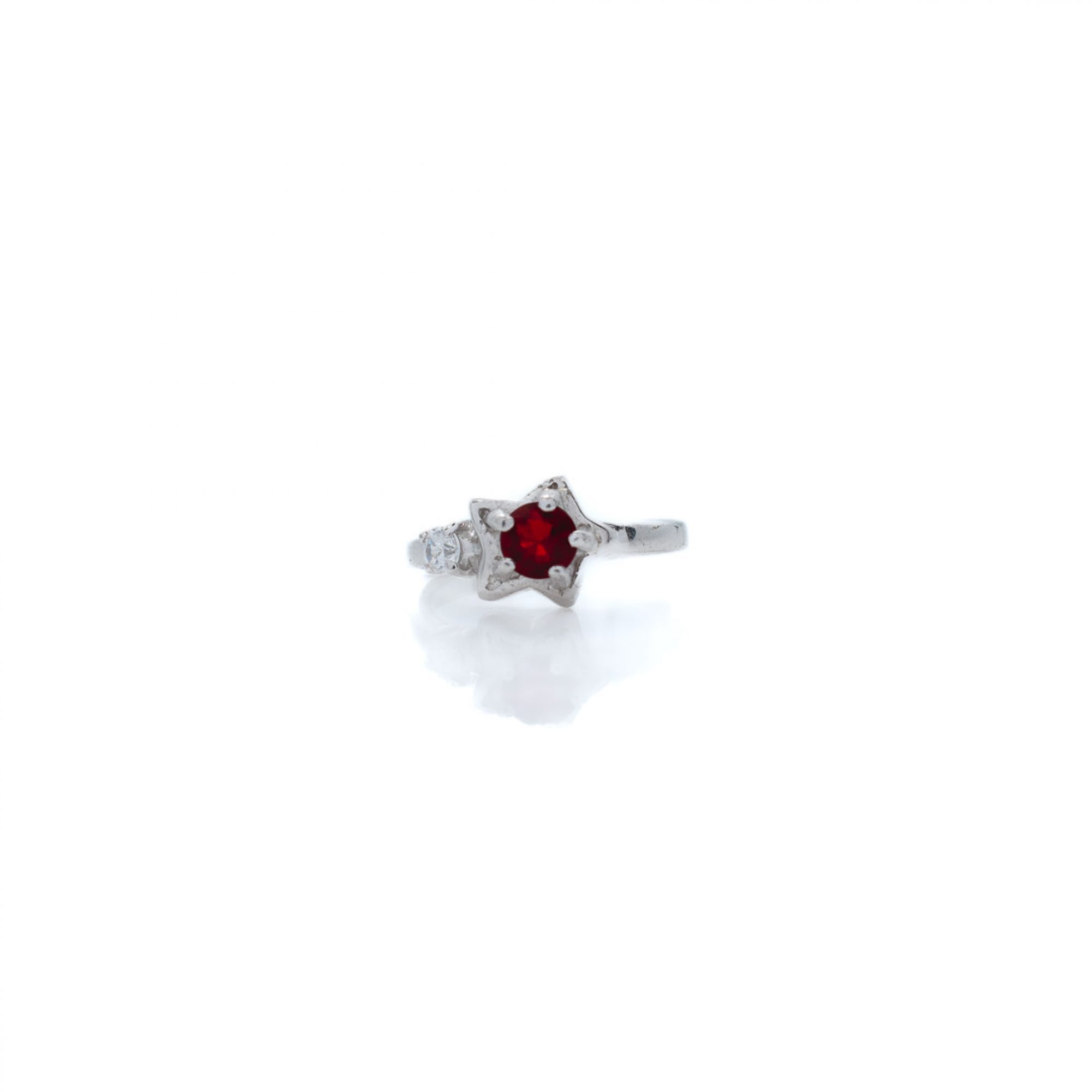 Ring with natural zircon stone