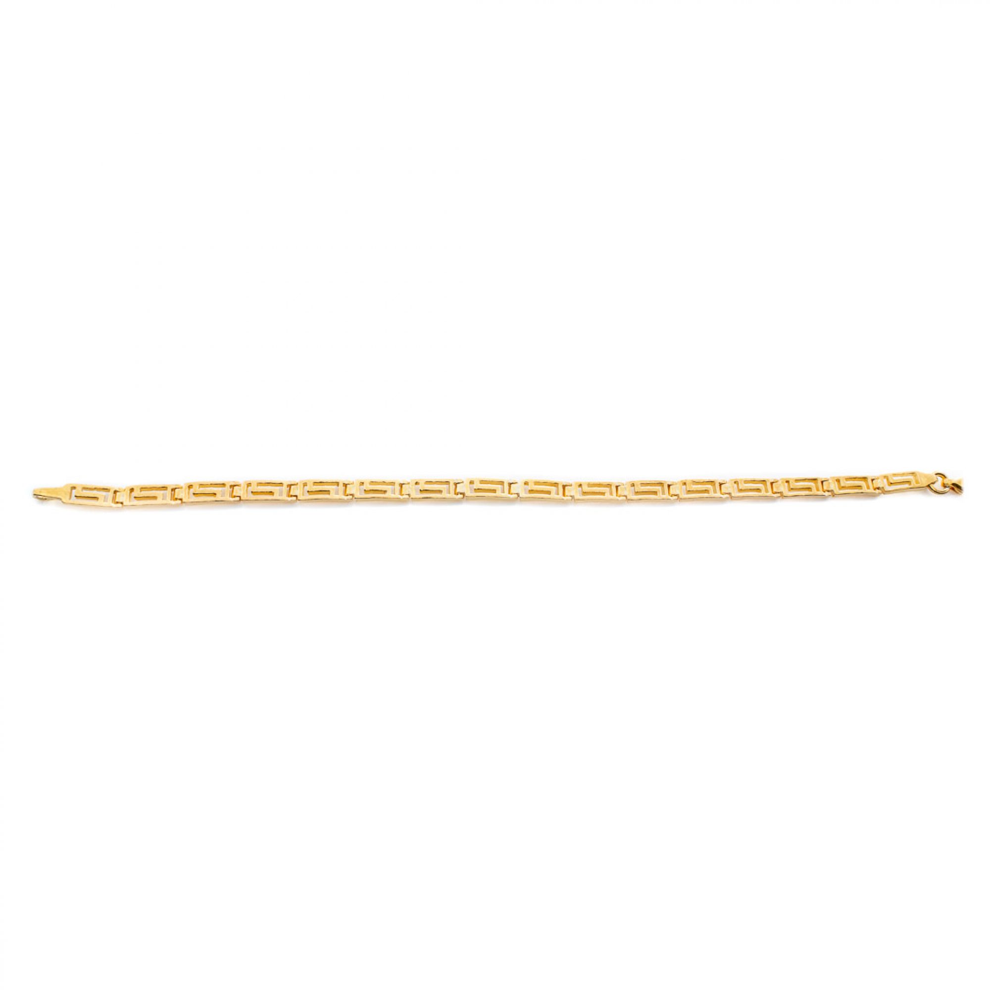 Gold plated meander bracelet