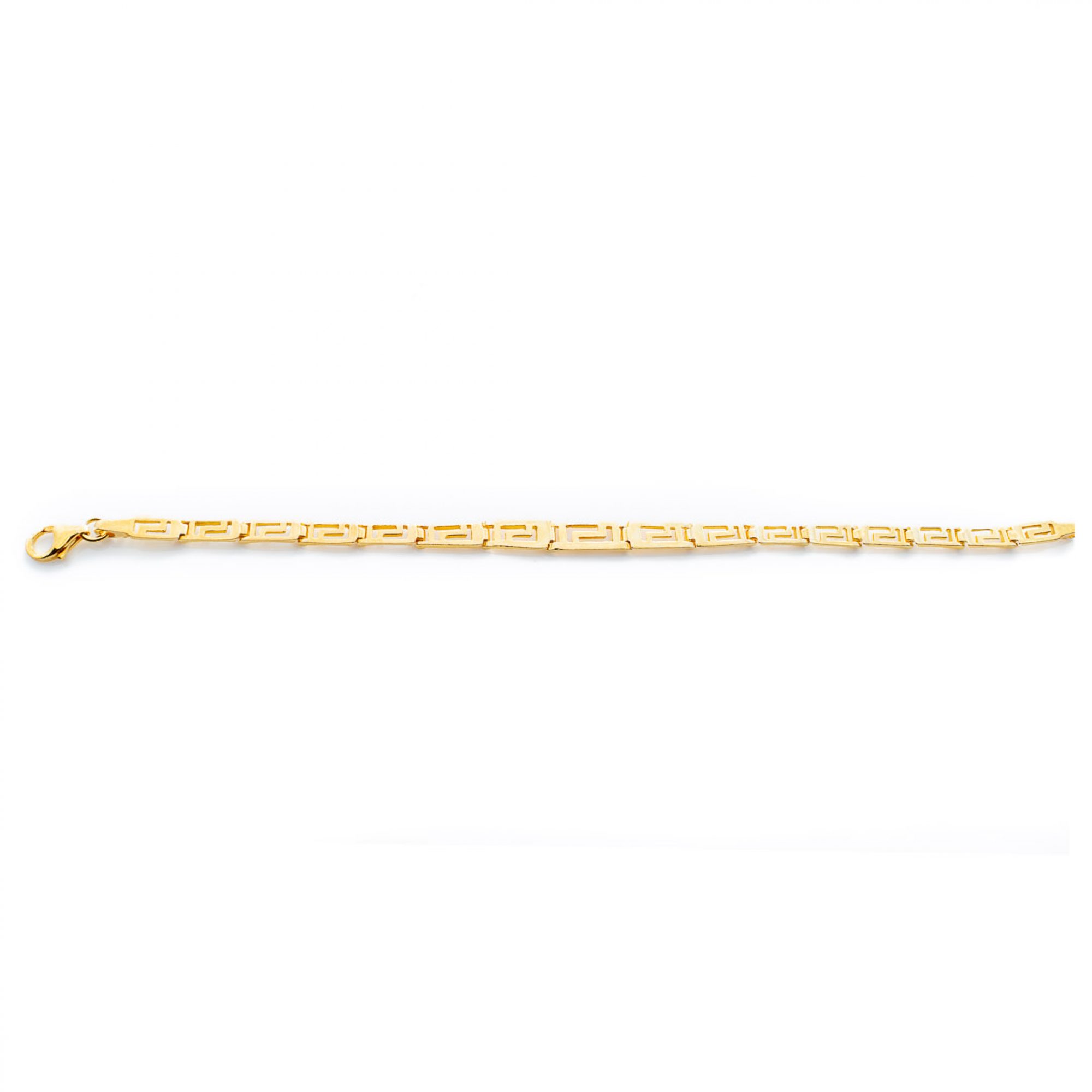 Gold plated meander bracelet