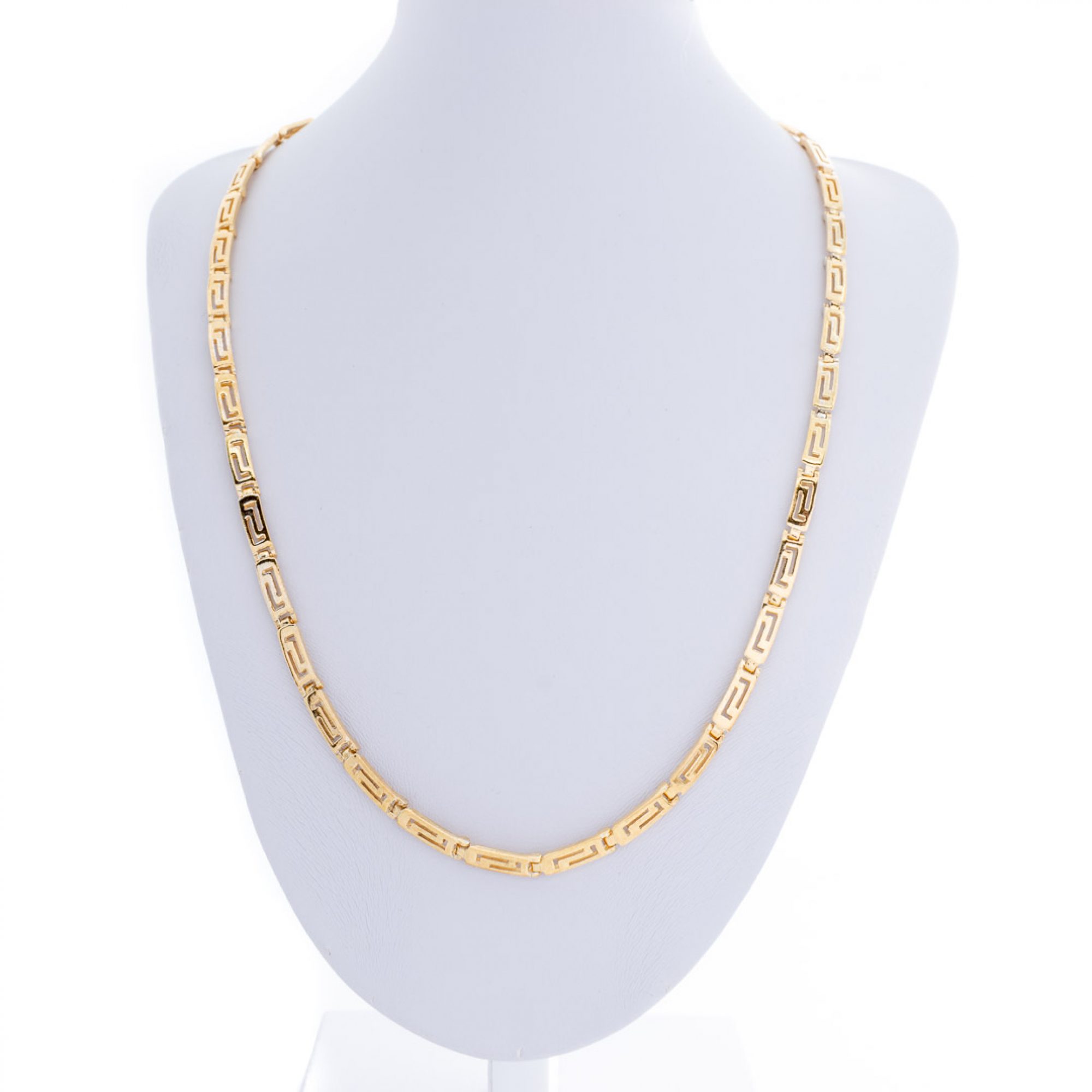 Gold plated meander necklace