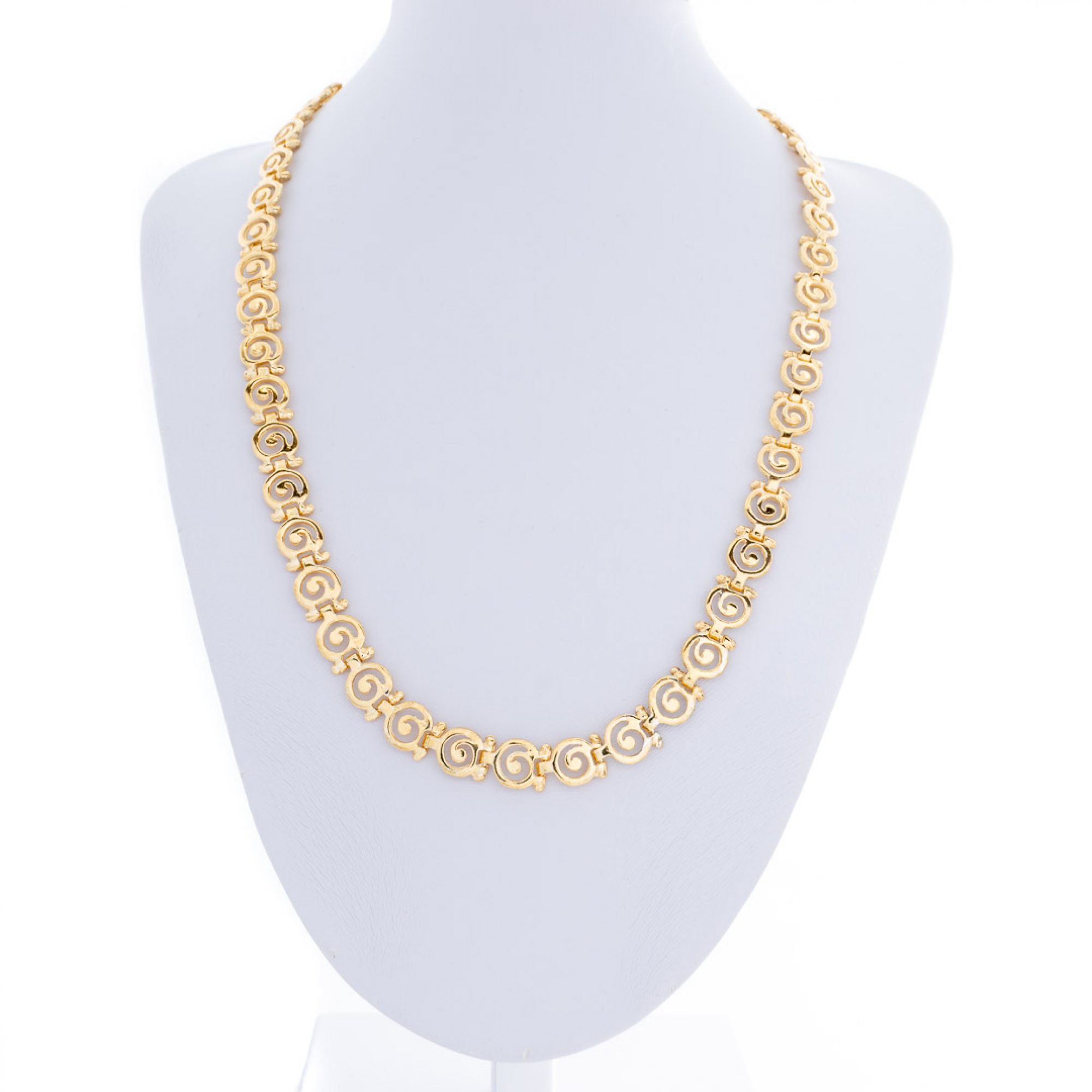 Gold plated meander necklace
