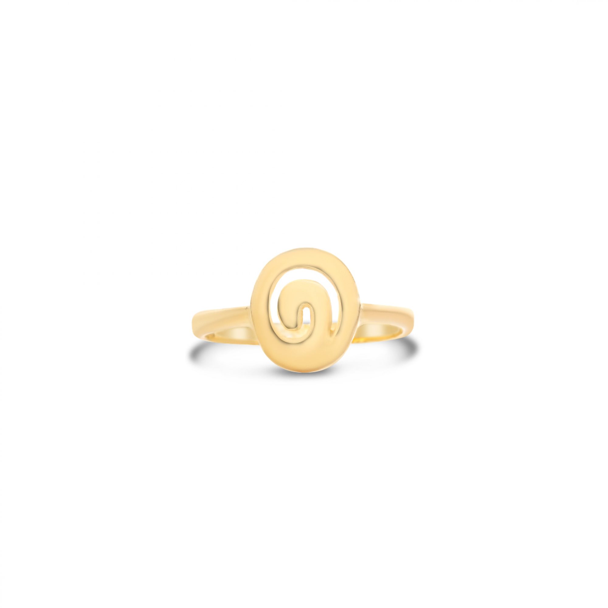 Gold plated meander ring