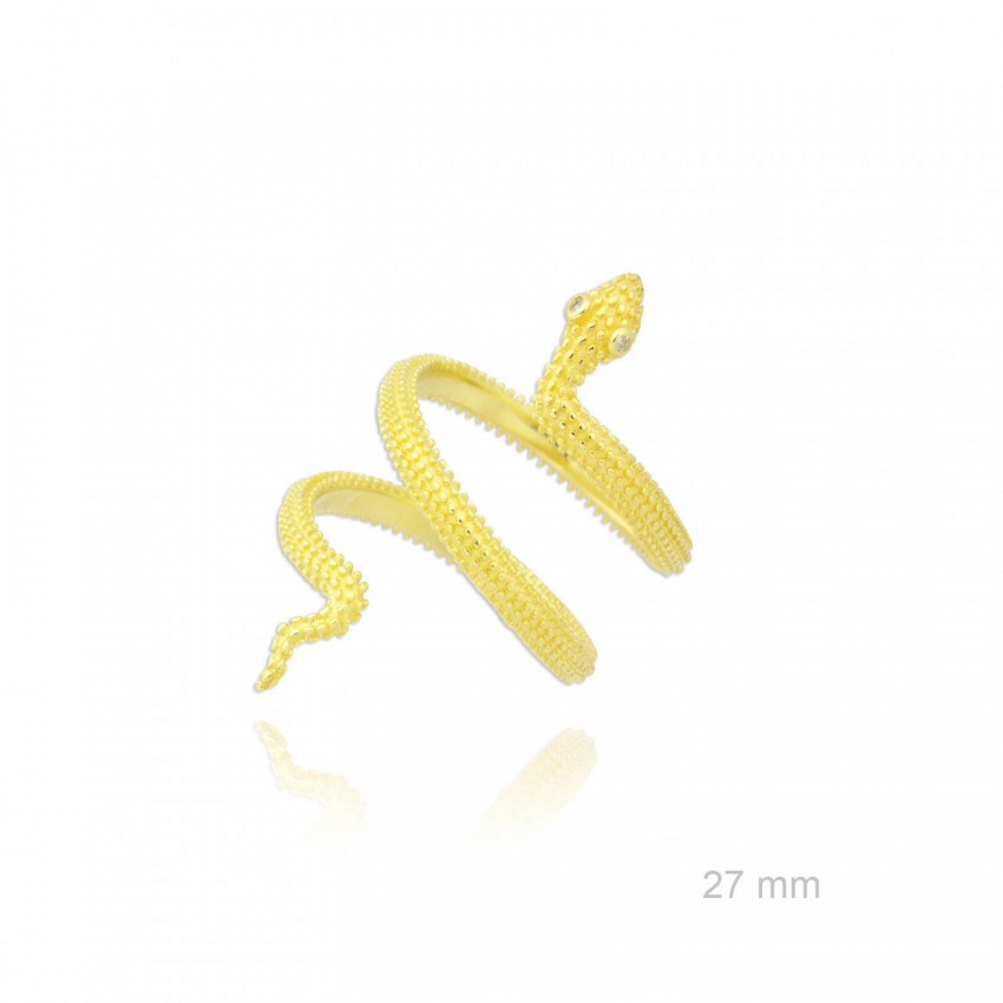 Gold plated snake ring