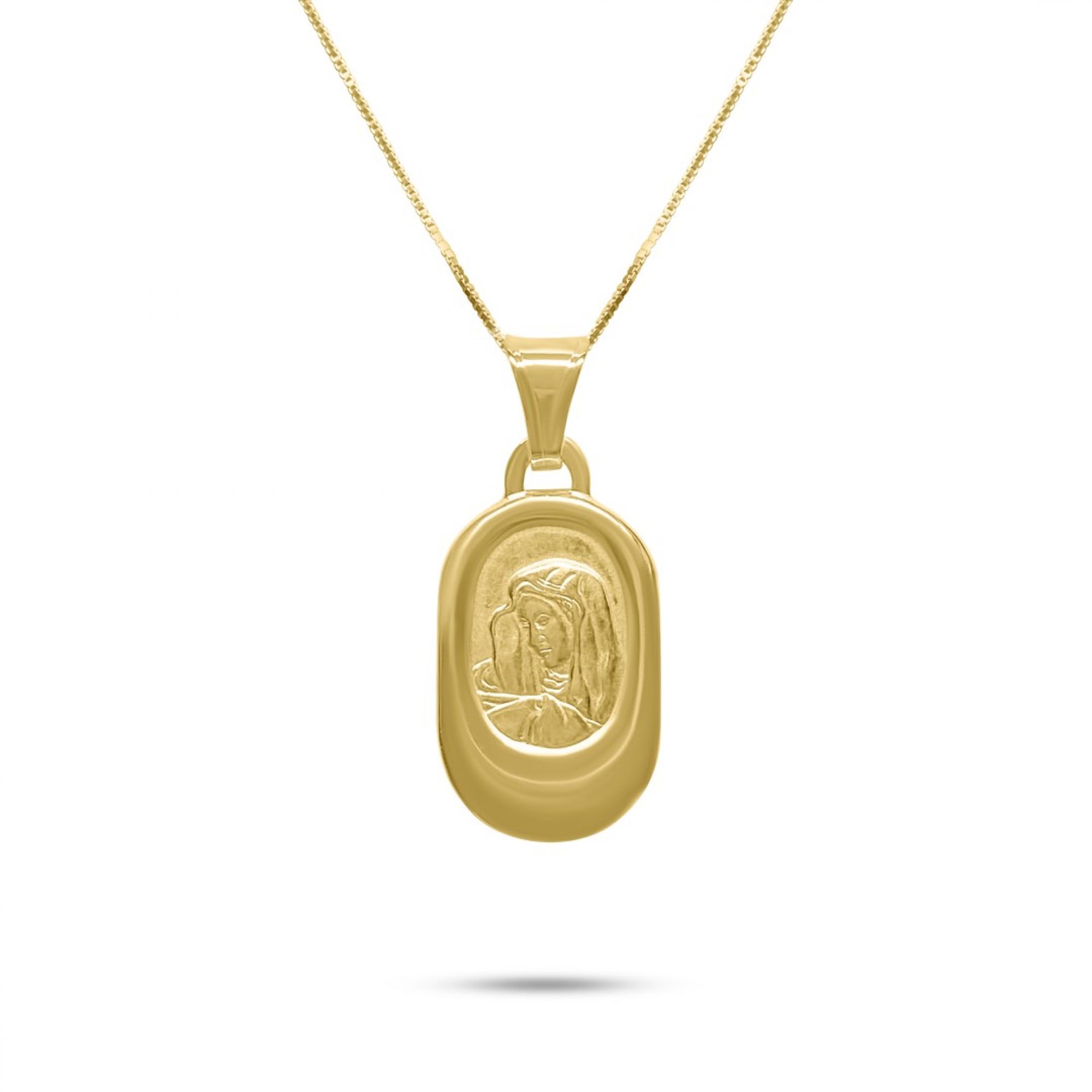 Virgin Mary gold plated necklace