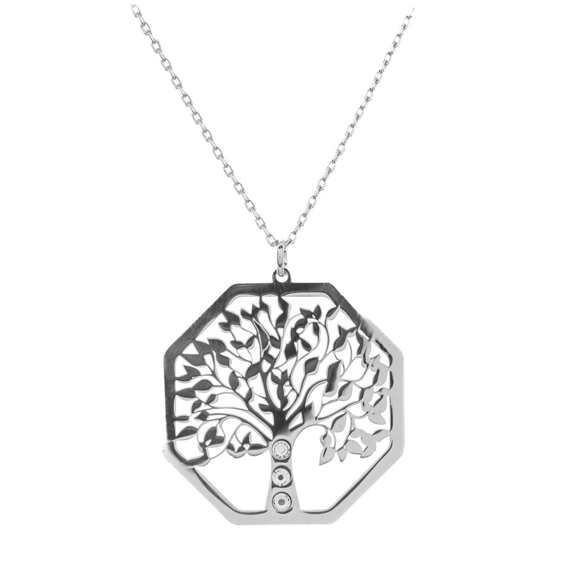 Tree of life necklace with zircon stones