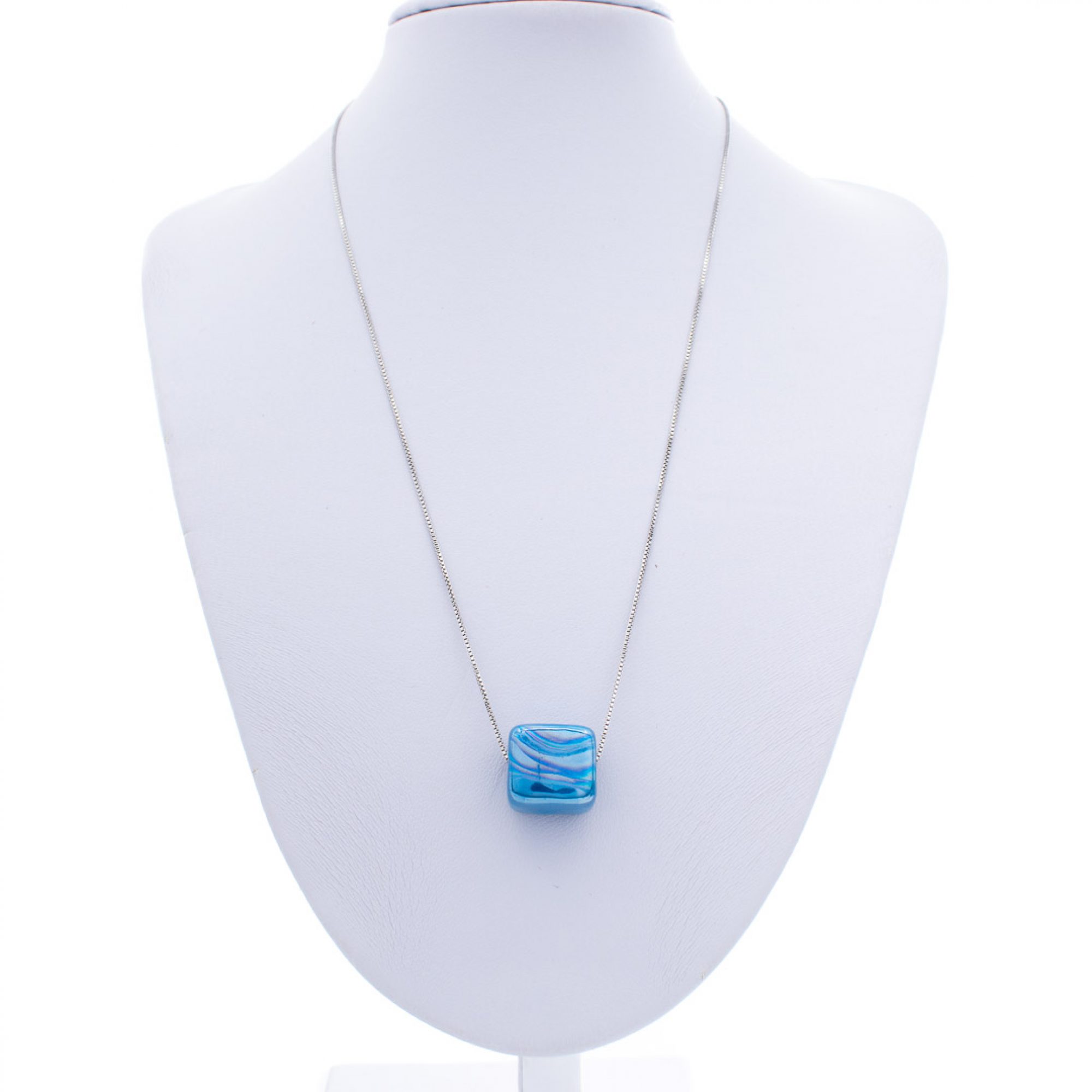 Sky blue bead necklace