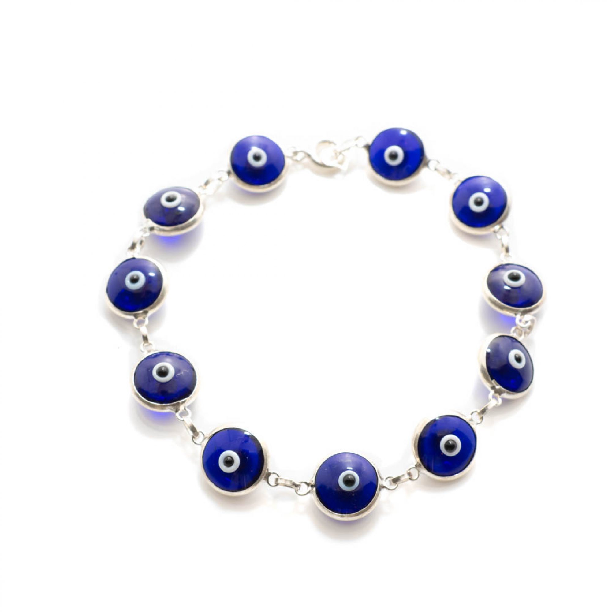 Eye bracelet with lapis lazuli stones