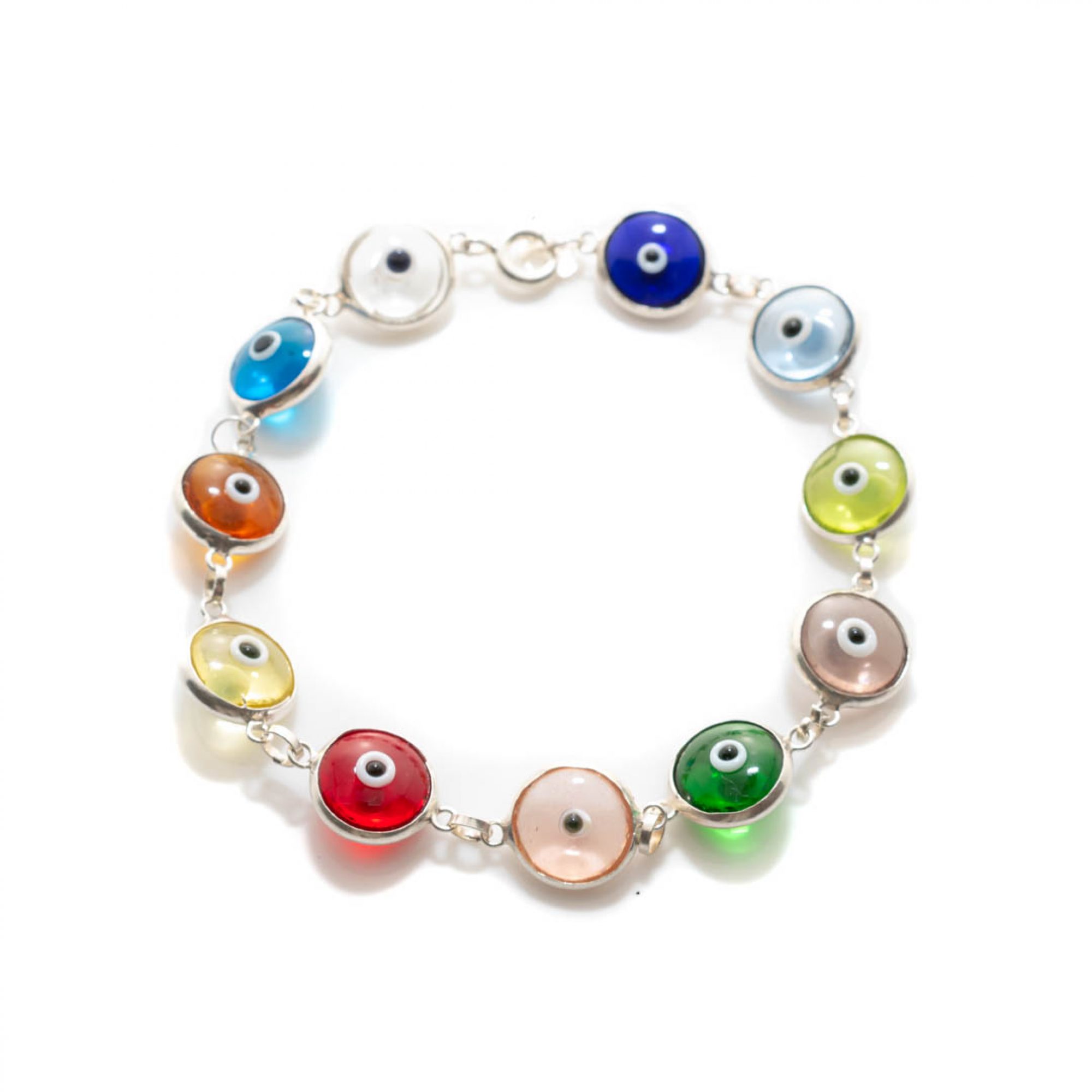 Multi coloured eye bracelet